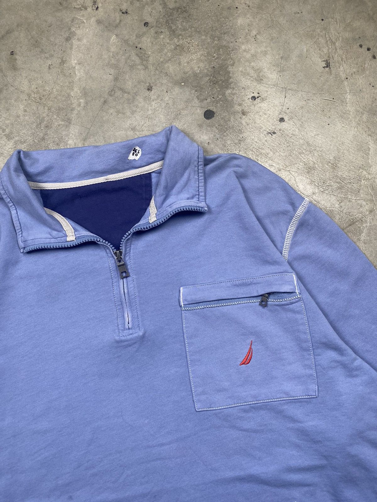 Nautica × Vintage y2k Nautica Quarter Zipper Size US XL / EU 56 / 4 - 2 Thumbnail