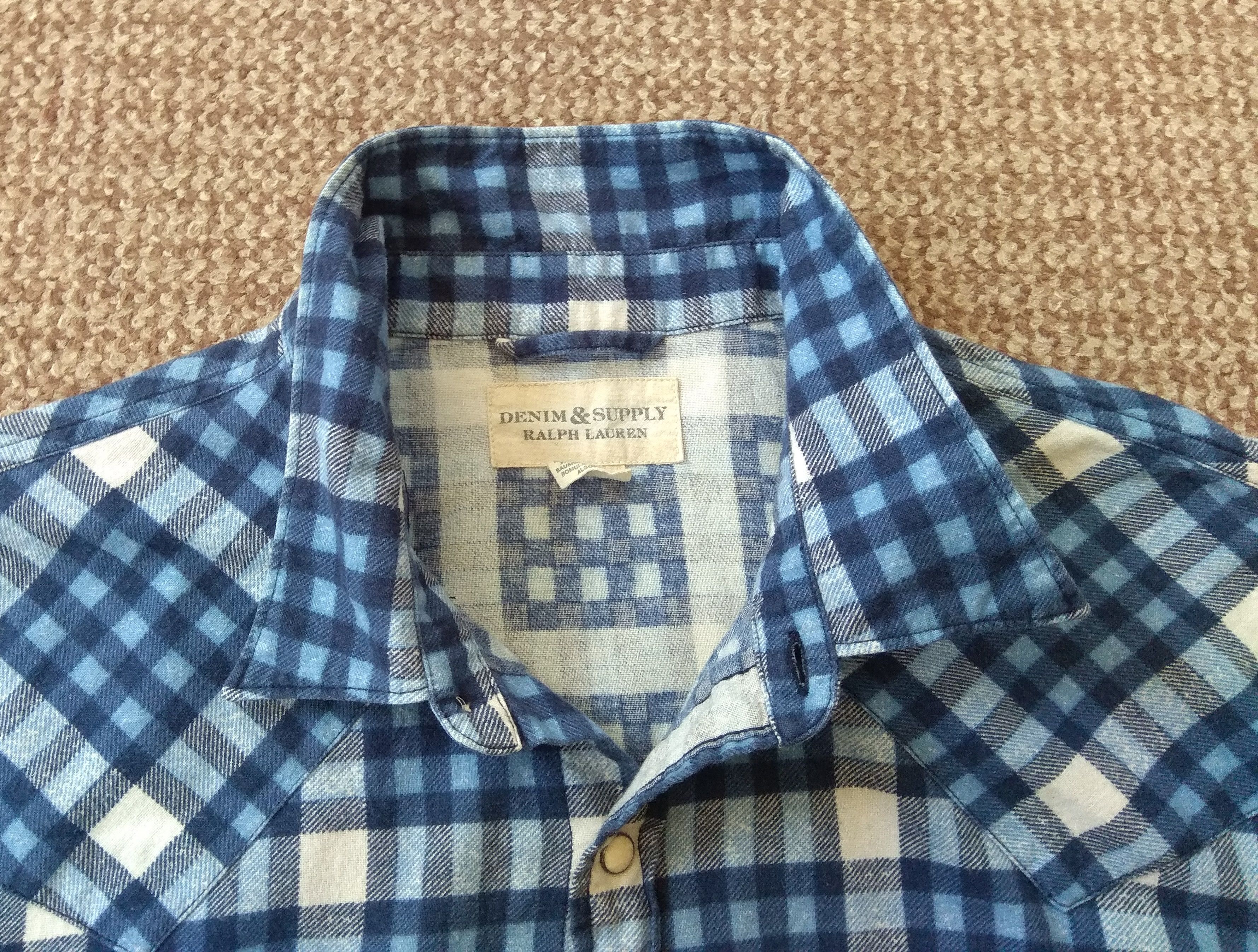 Denim & Supply Ralph Lauren Ralph Lauren Denim & Supply Flannel Cotton Check Shirt Size US XXL / EU 58 / 5 - 6 Thumbnail