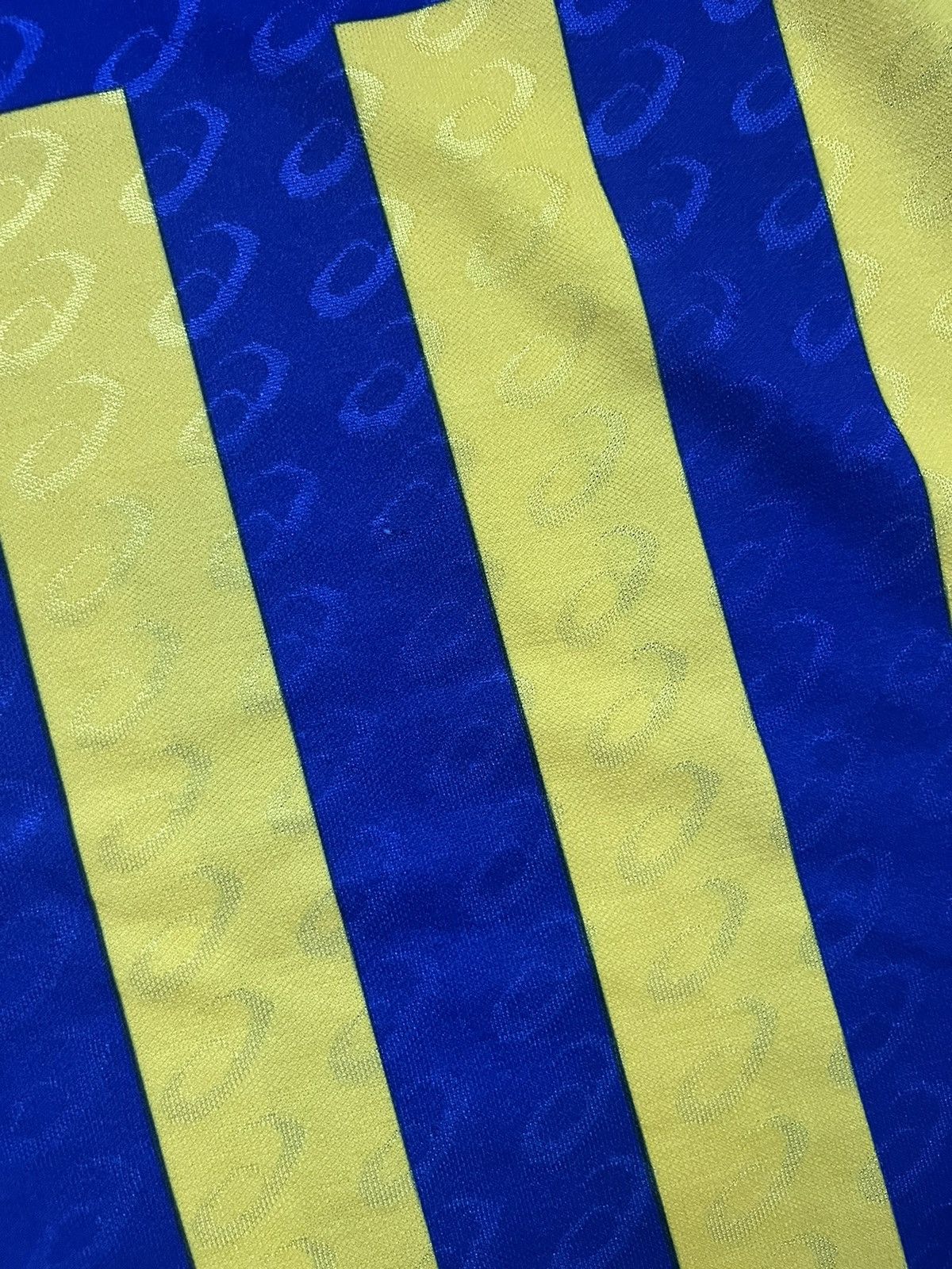 Asics Vintage Asics Monogram Longsleeve Jersey Yellow/Blue Size US XL / EU 56 / 4 - 4 Thumbnail