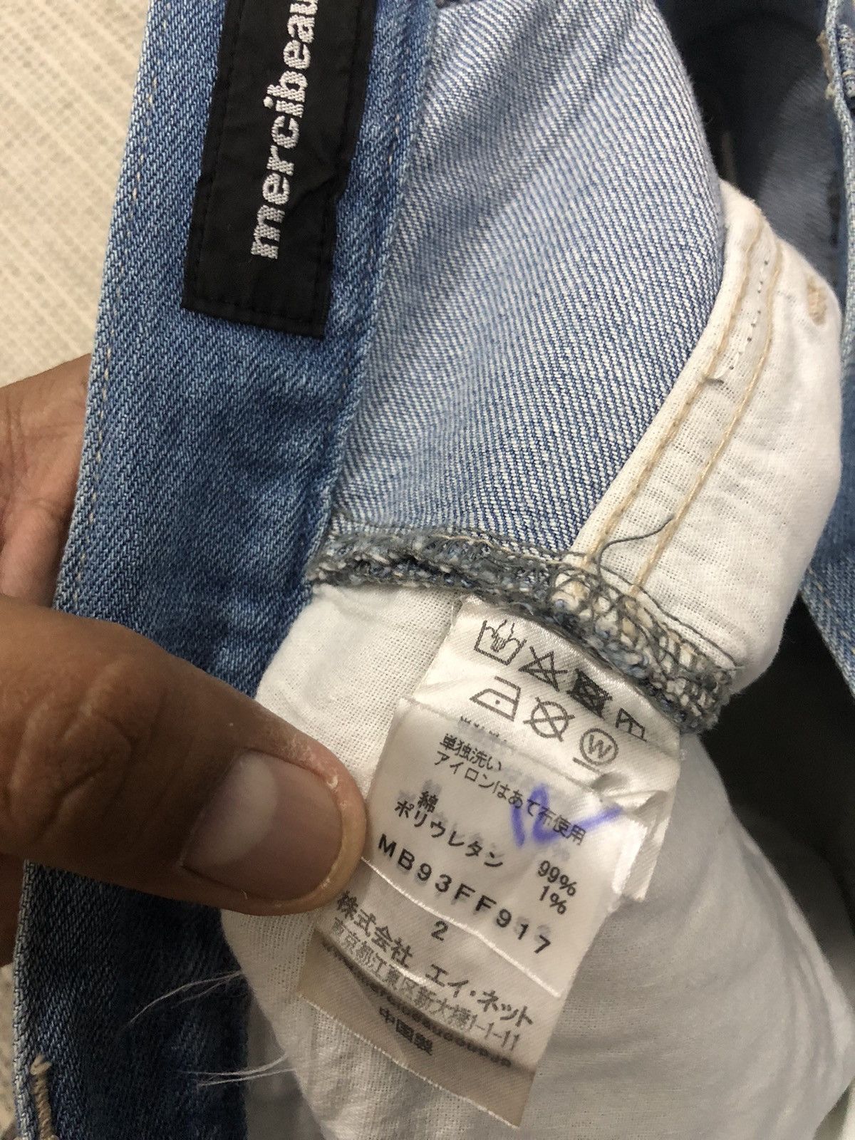 Issey Miyake × Japanese Brand × mercibeaucoup Mercibeaucoup Slim Straight Cut Denim w30 Size US 30 / EU 46 - 12 Thumbnail