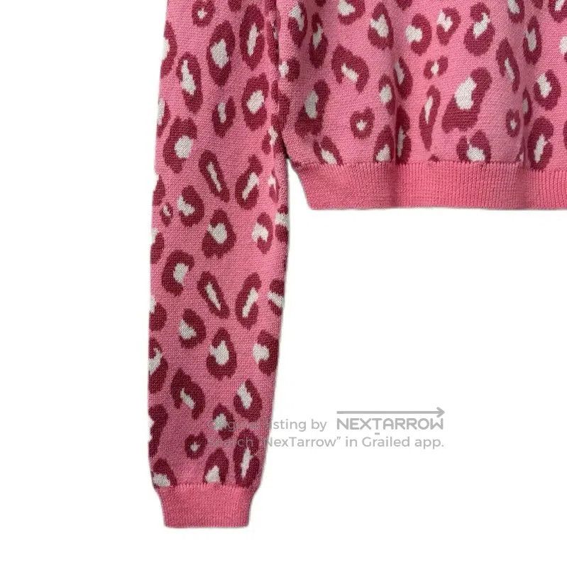Miu Miu Miu Miu Pink Leopard Print Sweater . Size L / US 10 / IT 46 - 6 Thumbnail