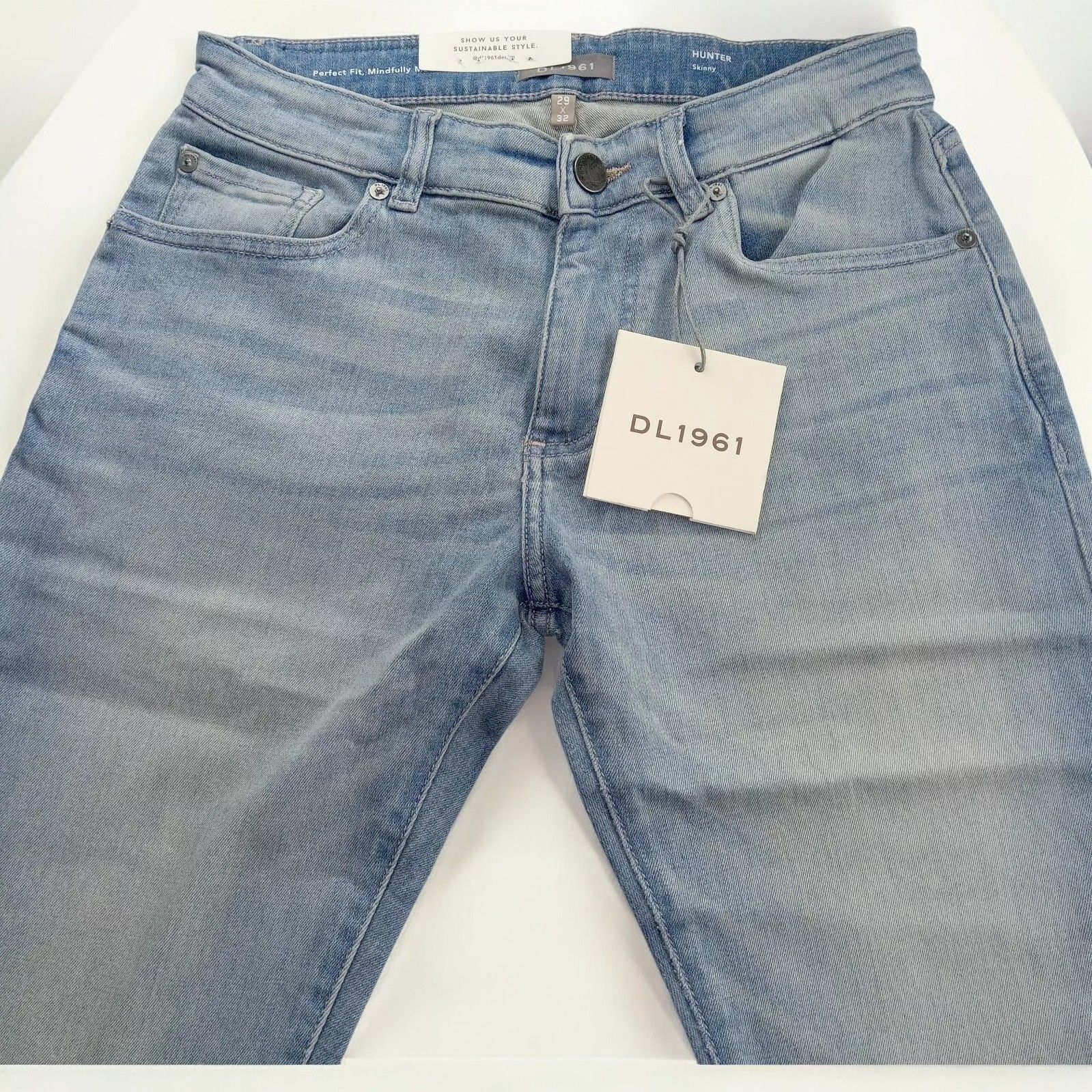 DL1961 DL1961 Mens Hunter Skinny Jeans Merriment Light Wash NEW 29 Size US 29 - 6 Thumbnail