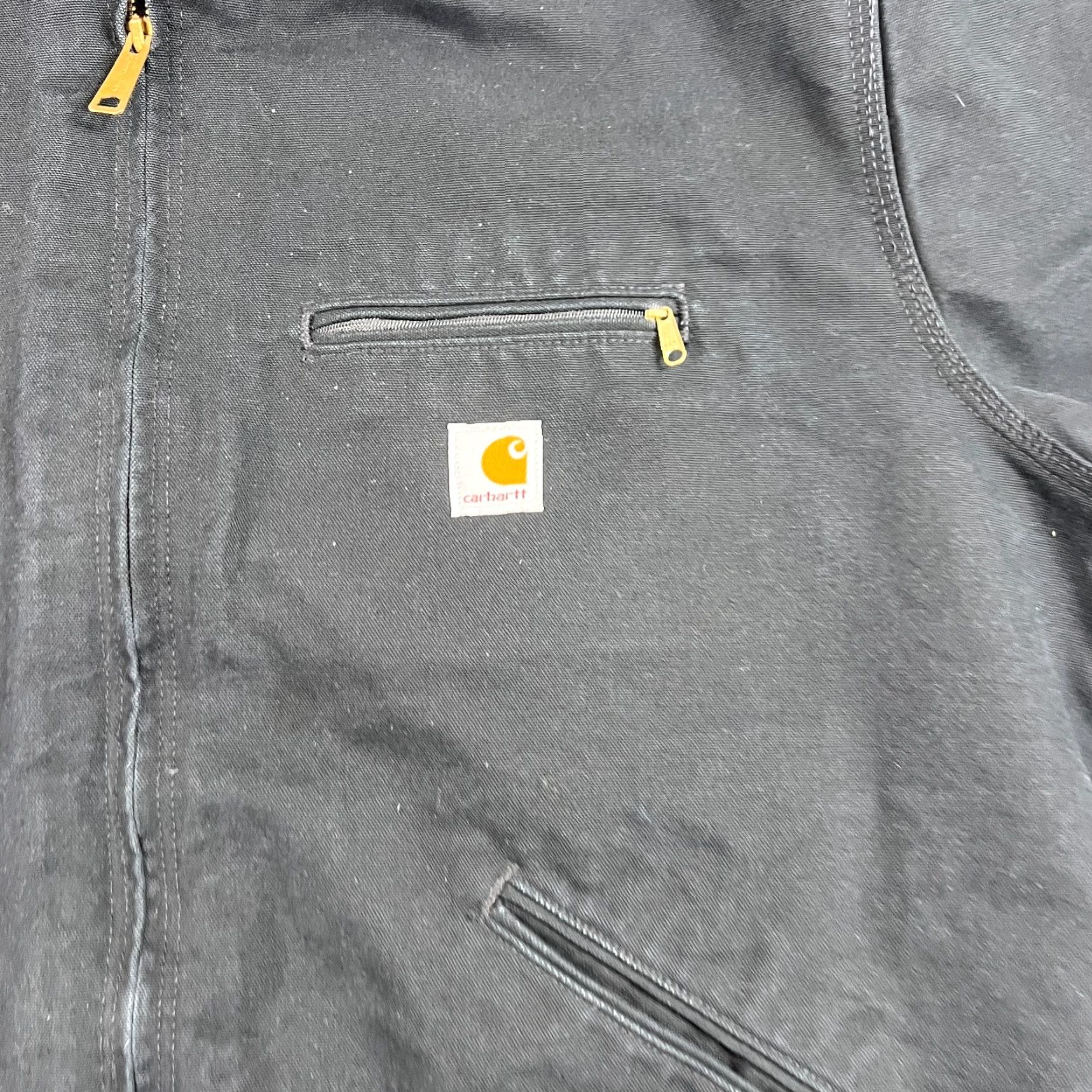 Carhartt VINTAGE Carhartt Jacket Mens 2XL Black Detroit Wool Lined Blanket J001 BLK USA Size US XXL / EU 58 / 5 - 7 Thumbnail