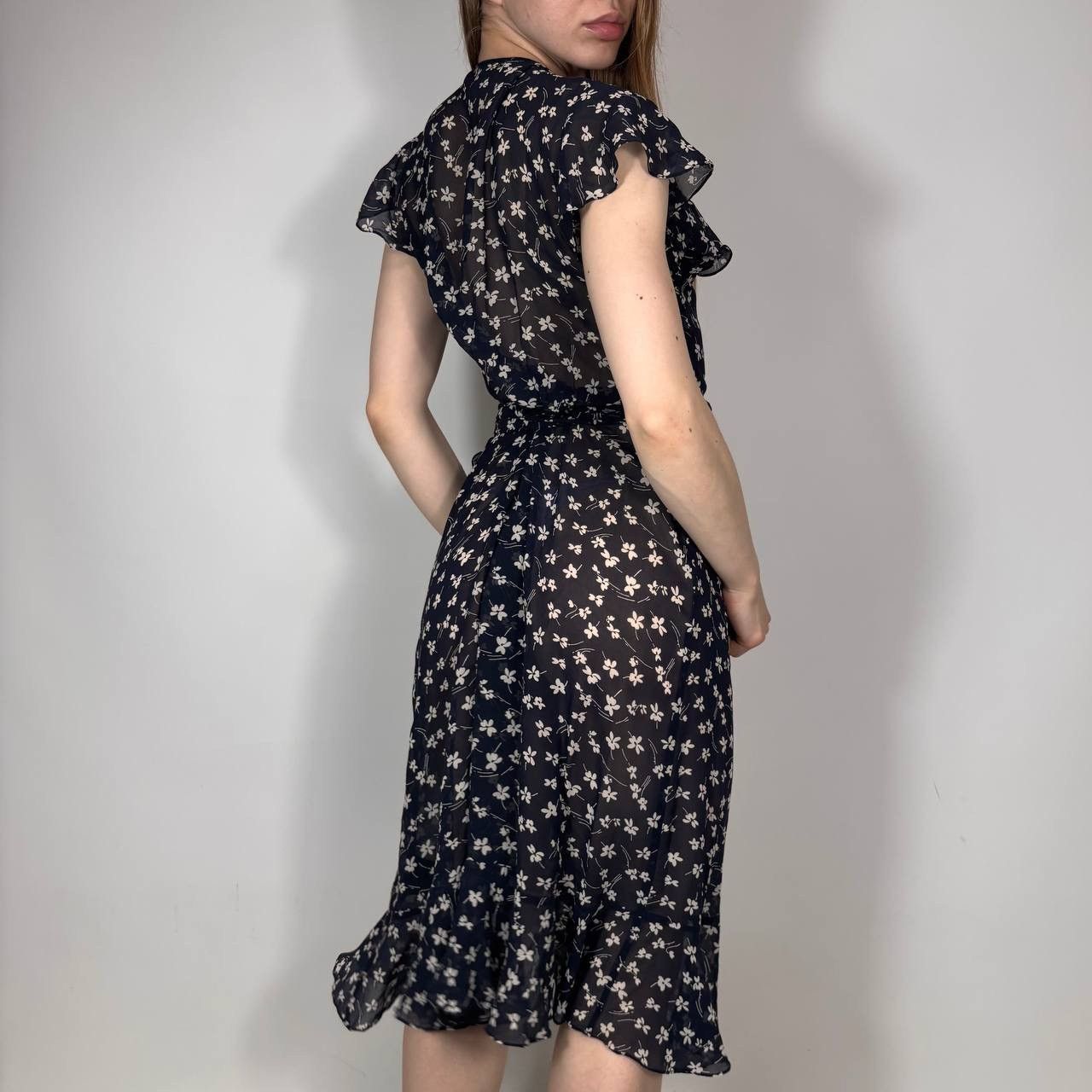 Lauren Ralph Lauren Vintage Y2K Lauren Ralph Lauren Silk Floral Flared Dress Size XL / US 12-14 / IT 48-50 - 2 Thumbnail