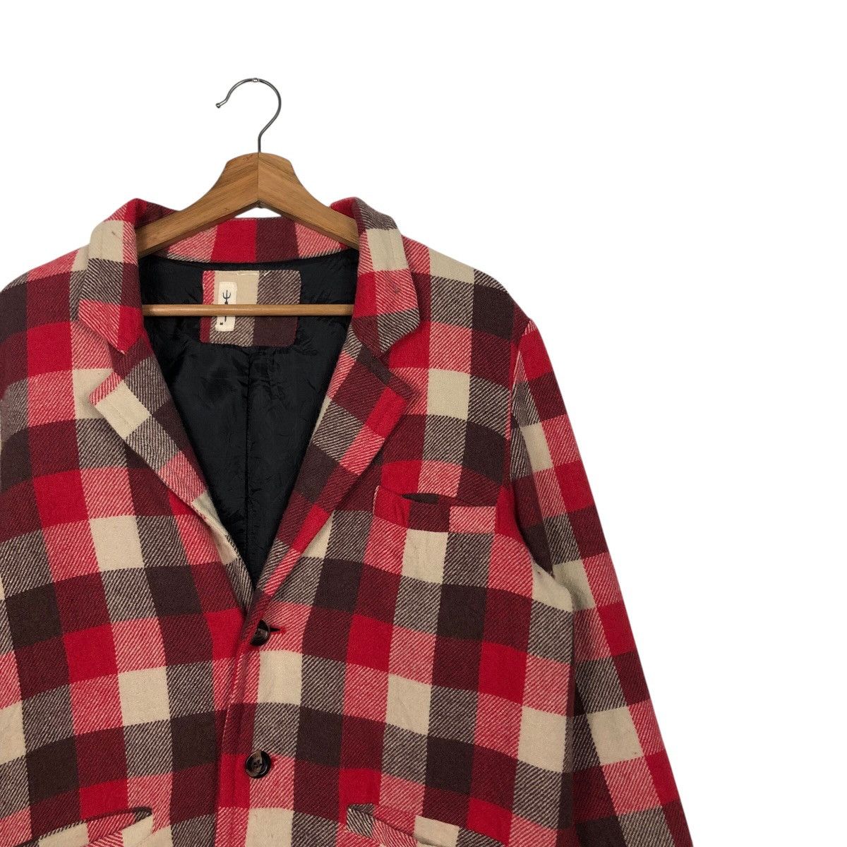 Flannel × Japanese Brand × Vintage 📌Vintage Chore Work Jacket Hikari Shoji Tartan Issey Miyake Size US M / EU 48-50 / 2 - 5 Thumbnail