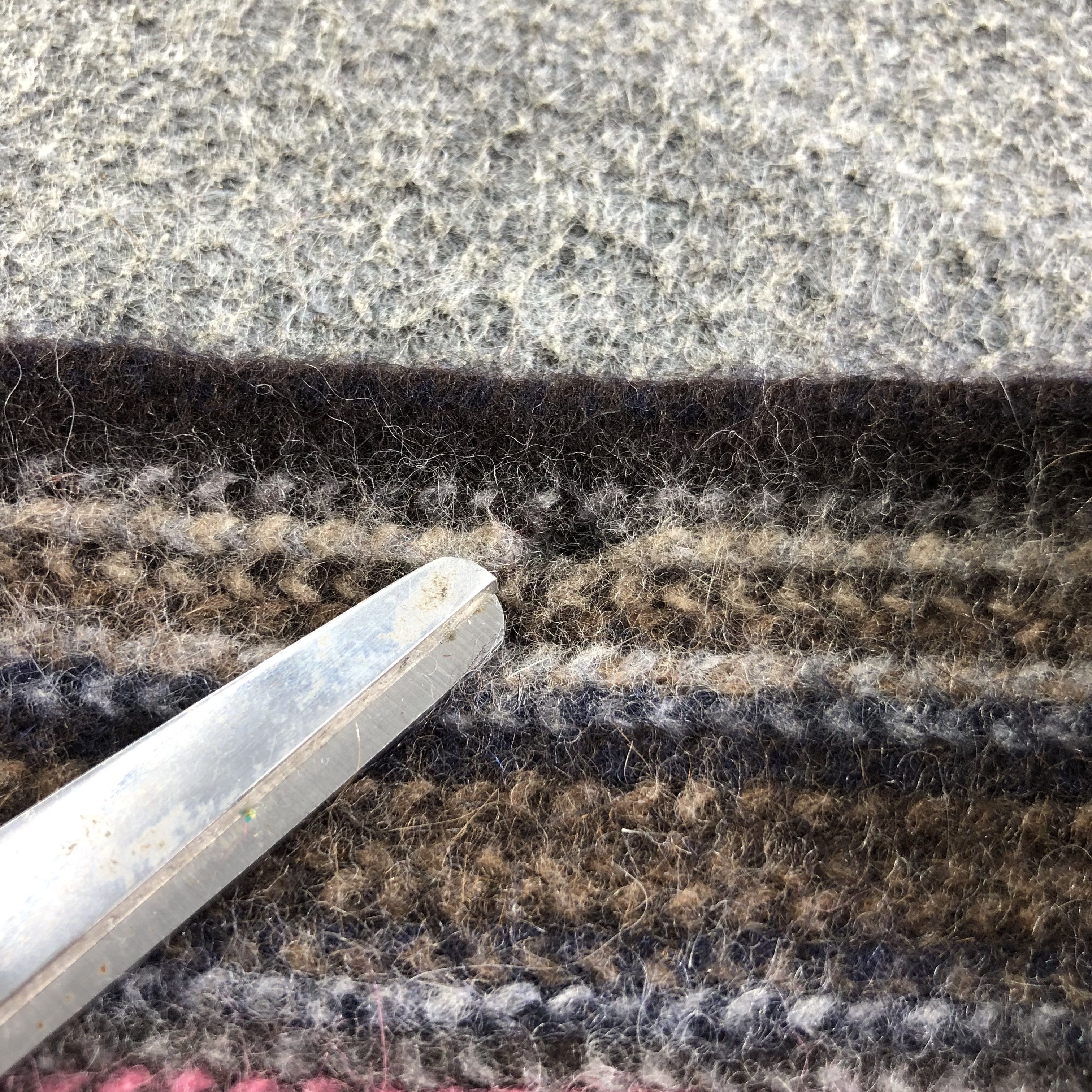Beams Plus Beams Striped Knit Wool/Angora Scarf Muffler V2026 Size ONE SIZE - 8 Thumbnail