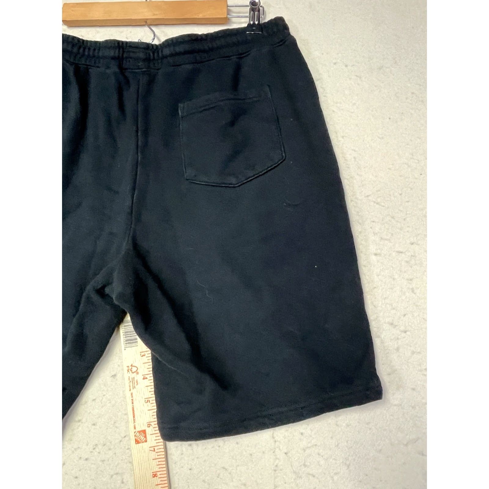 Vintage Riot Society Men's Fleece Shorts Black Medium Embroidered Logo Drawstring Pockets Casual Sweat Shorts Size US 31 - 5 Thumbnail
