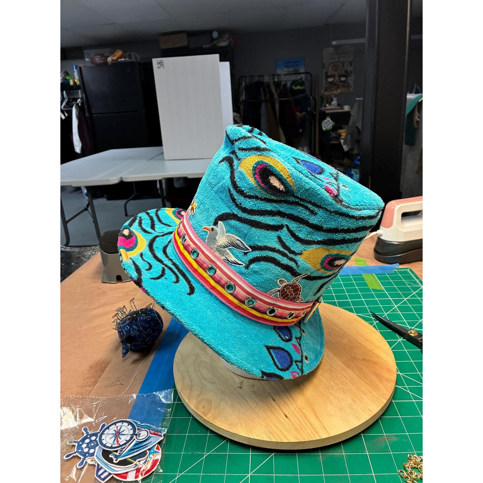Other Save Our Oceans – One of a Kind Festival Hat – Medium Size ONE SIZE - 3 Thumbnail