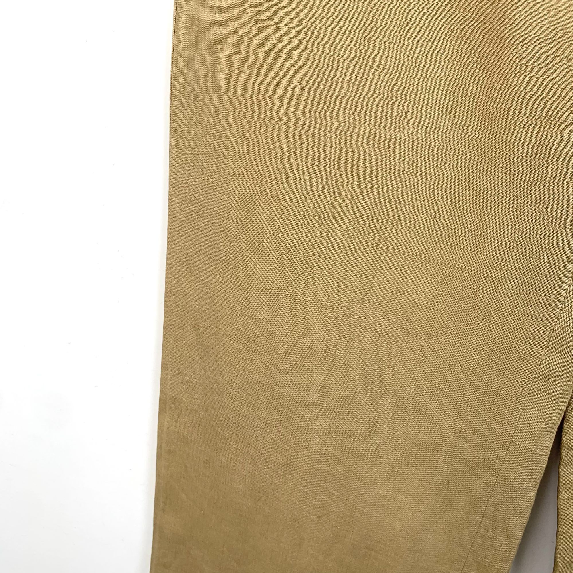 Max Mara Maxmara Wide-Leg Brown Linen Pants 42 Made In Italy Luxuriou Size 42" / US 20 - 7 Thumbnail