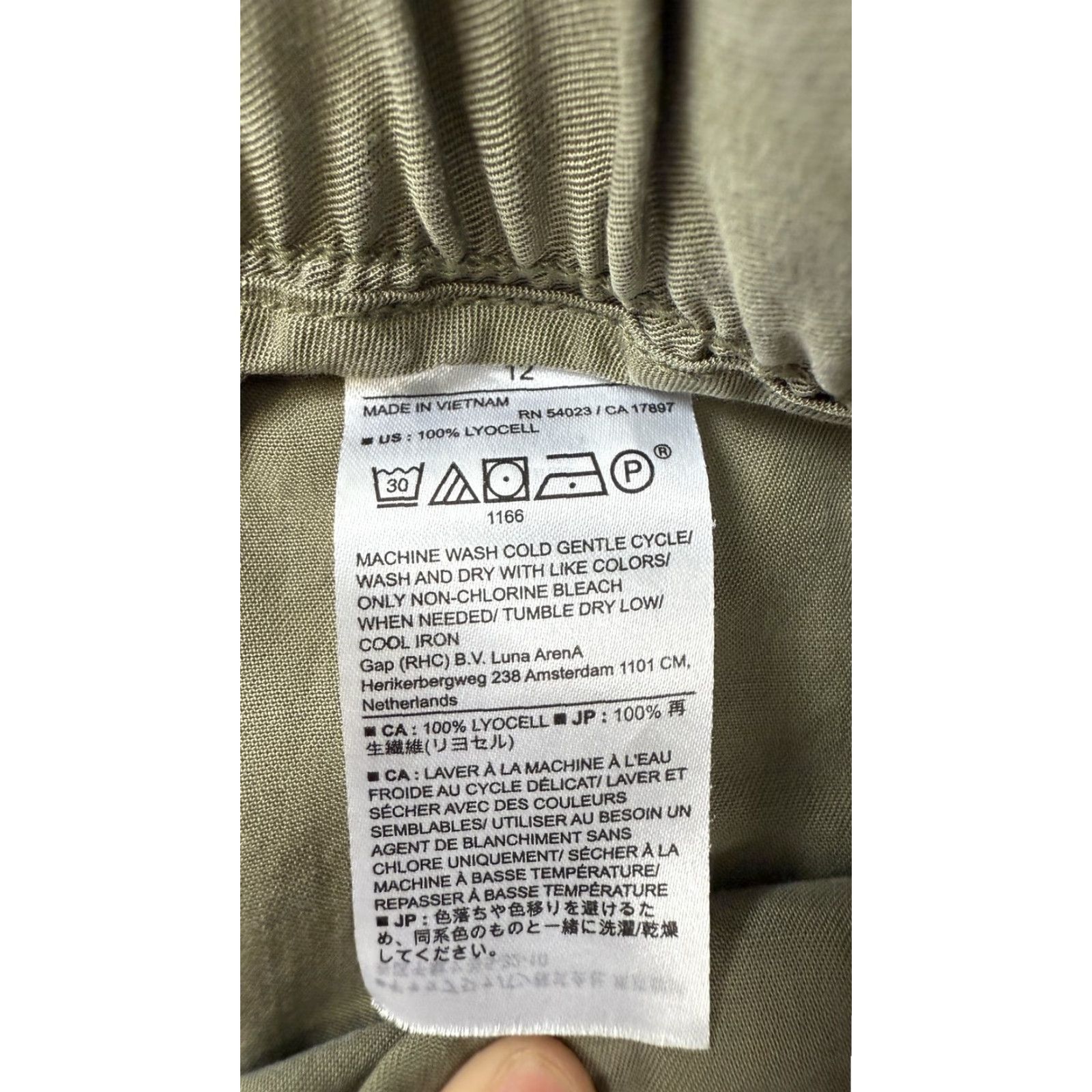 Banana Republic Banana Republic Shorts Womens 12 Green Lyocell Pull On Drawstring Casual Pockets Size 34" / US 12 / IT 48 - 4 Thumbnail
