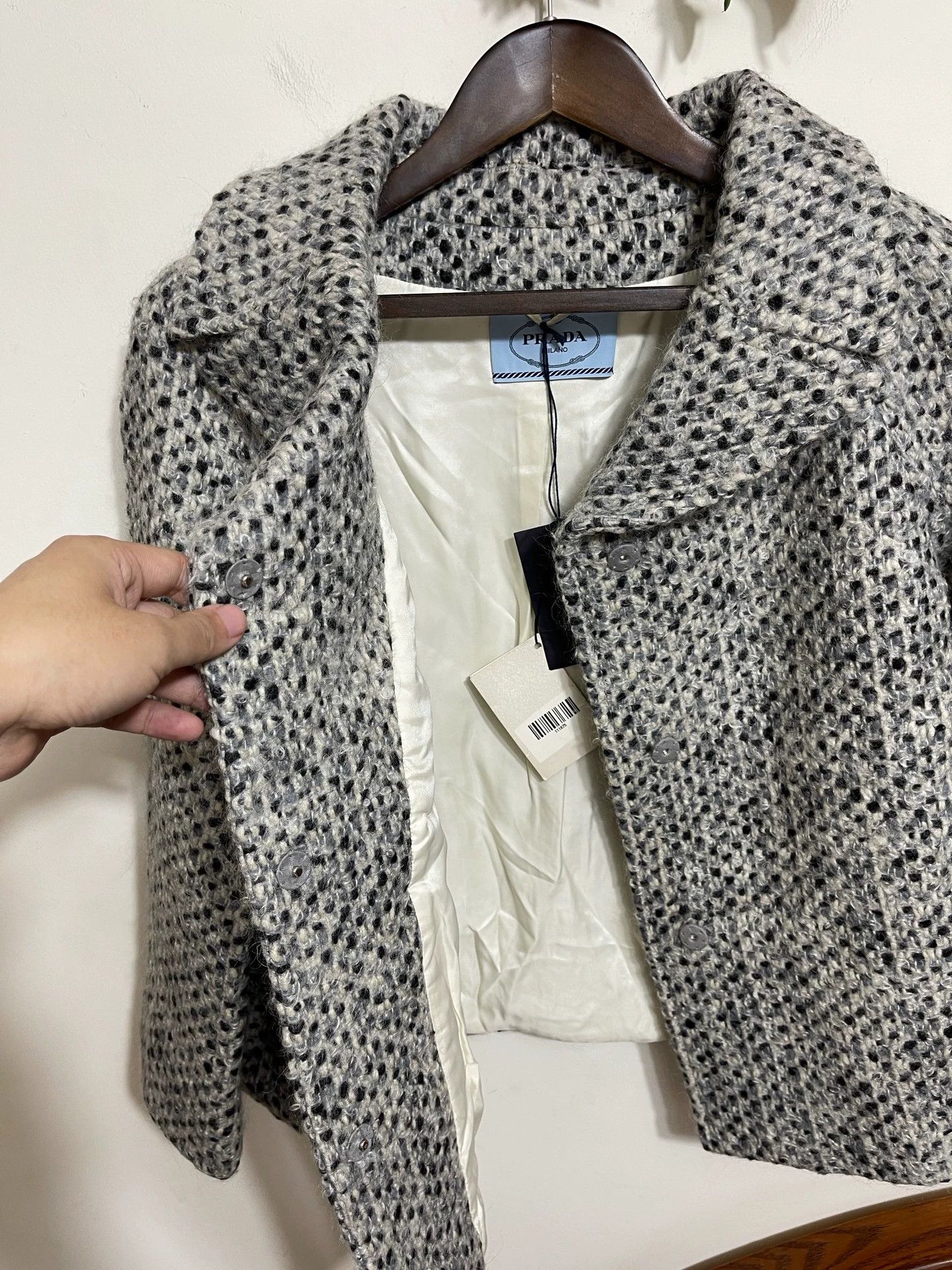 Prada Prada Women's Oversized Thick Wool/Cashmere Blend Coat 38/40 Size S / US 4 / IT 40 - 6 Thumbnail
