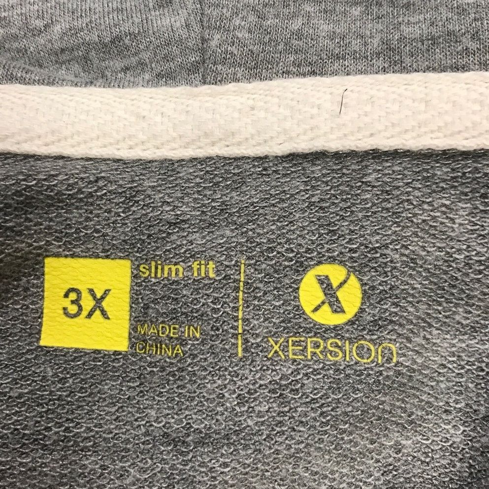 Other Xersion Gray V-Neck Long Sleeve Hoodie Sweatshirt 3X Size 3XL / US 20-22 - 3 Thumbnail