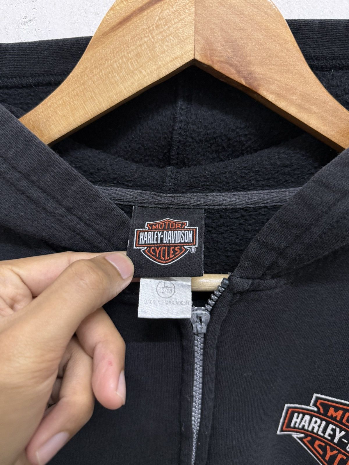 Harley Davidson 2000s Sunfaded Distressed Harley Davison Zipper Hoodie Size US M / EU 48-50 / 2 - 5 Thumbnail