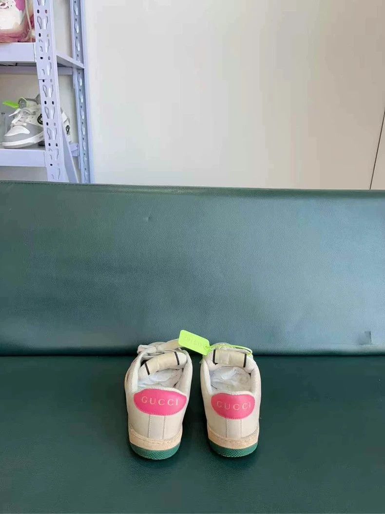 Gucci GUCCI Pink Green Dirty Shoes Size 37-2505 Size US 7.5 / IT 37.5 - 3 Thumbnail
