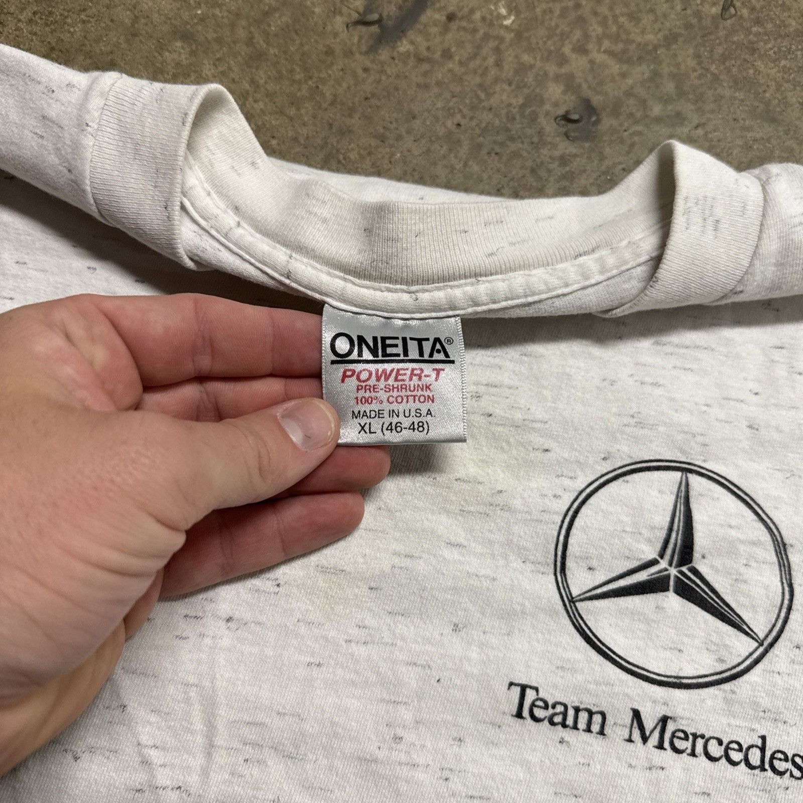 Mercedes-Benz Vintage Mercedes Benz Shirt Mens XL Gray 90s Racing E Class Size US XL / EU 56 / 4 - 6 Thumbnail