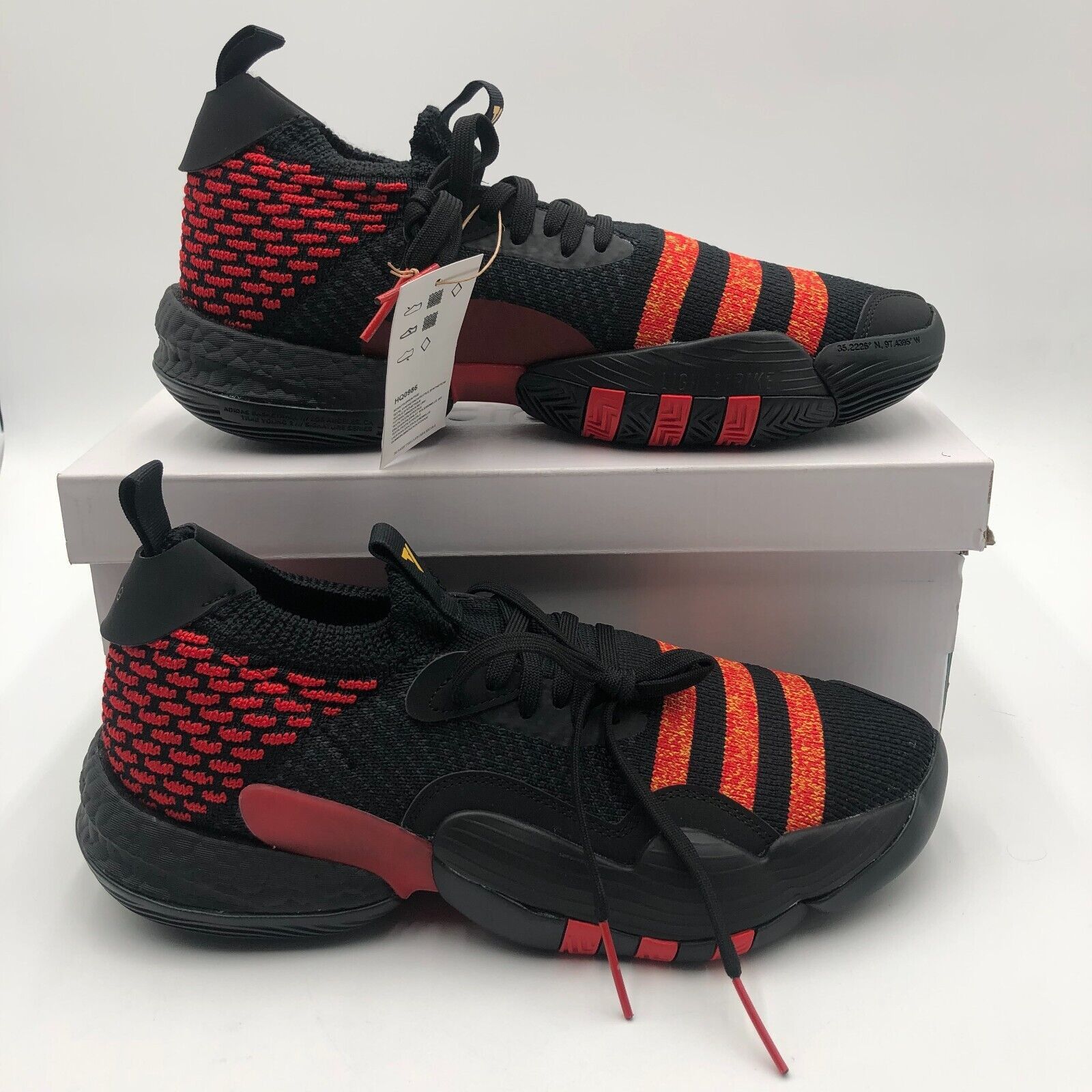 Adidas Adidas Trae Young 2 Men's Size 10 Hawks Black Red Size US 10 / EU 43 - 2 Thumbnail