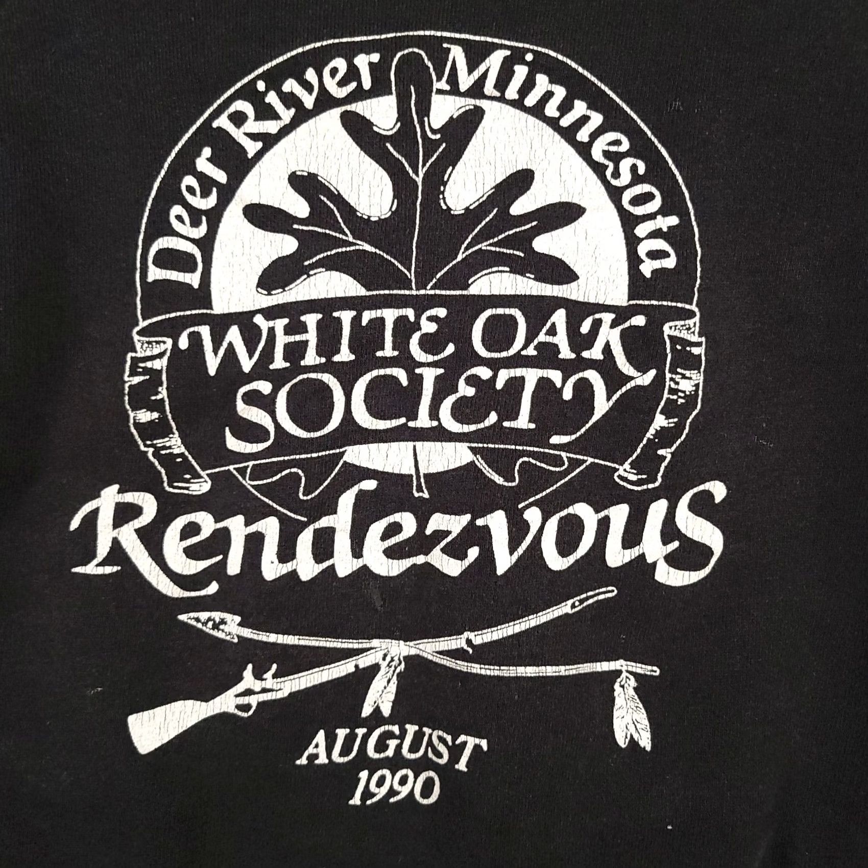 Hanes VINTAGE 90s Deer River Minnesota White Oak Society Rendezvous Sweatshirt Mens XL USA Size US XL / EU 56 / 4 - 4 Thumbnail
