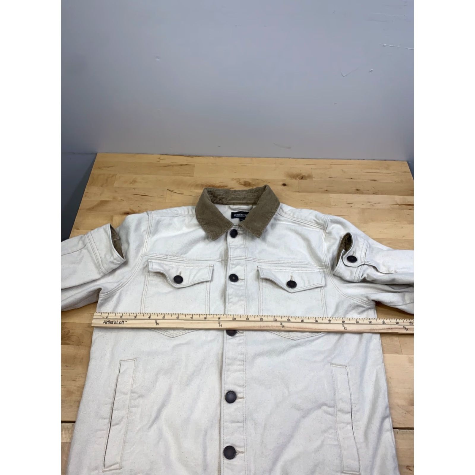 Vintage VINTAGE Jeremiah Trucker Jacket Mens S Beige Casual Button Size US S / EU 44-46 / 1 - 5 Thumbnail