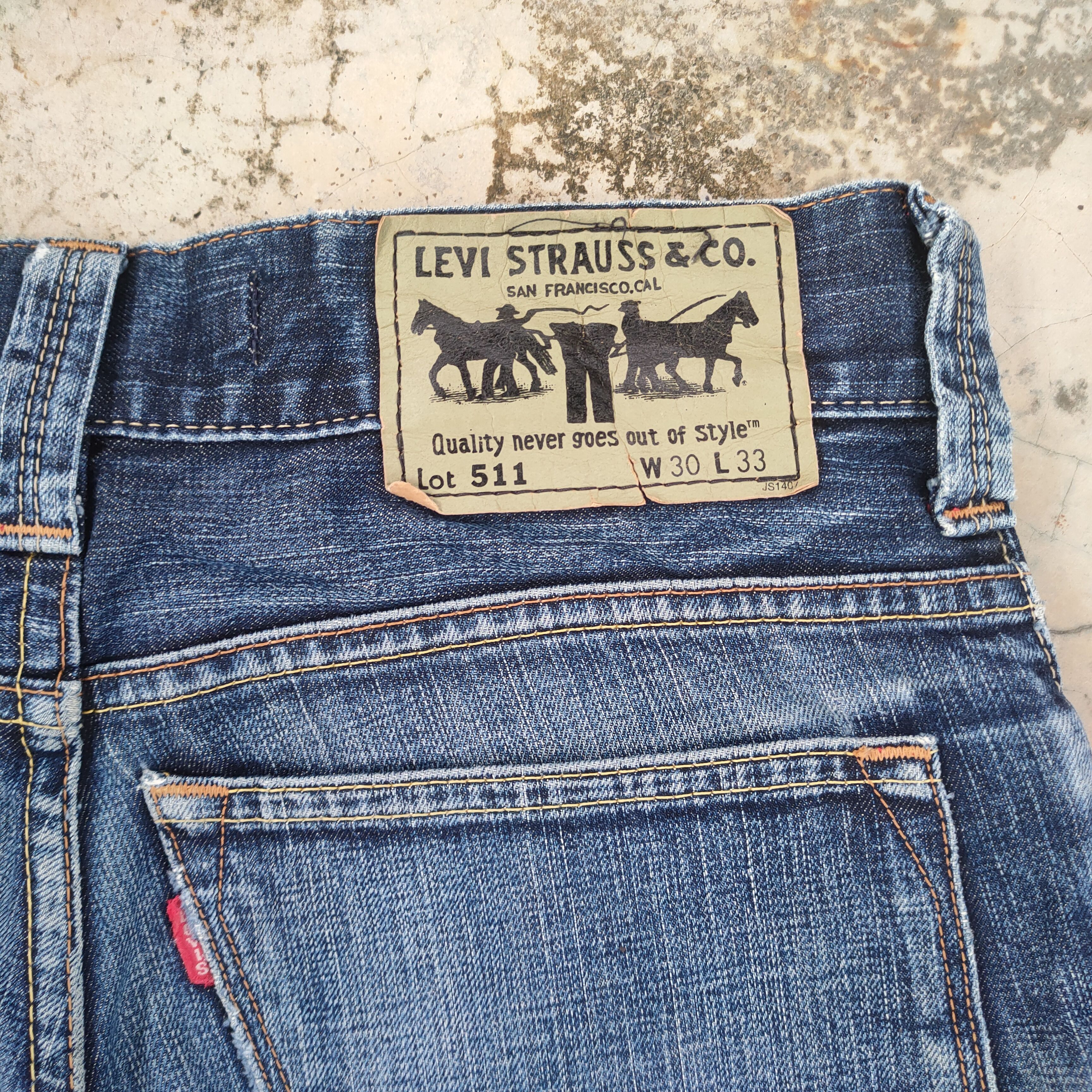 Levi's Vintage Clothing W30 LEVI'S 511 FADED DISTRESSED JEANS DENIM PANTS Size US 30 / EU 46 - 11 Thumbnail