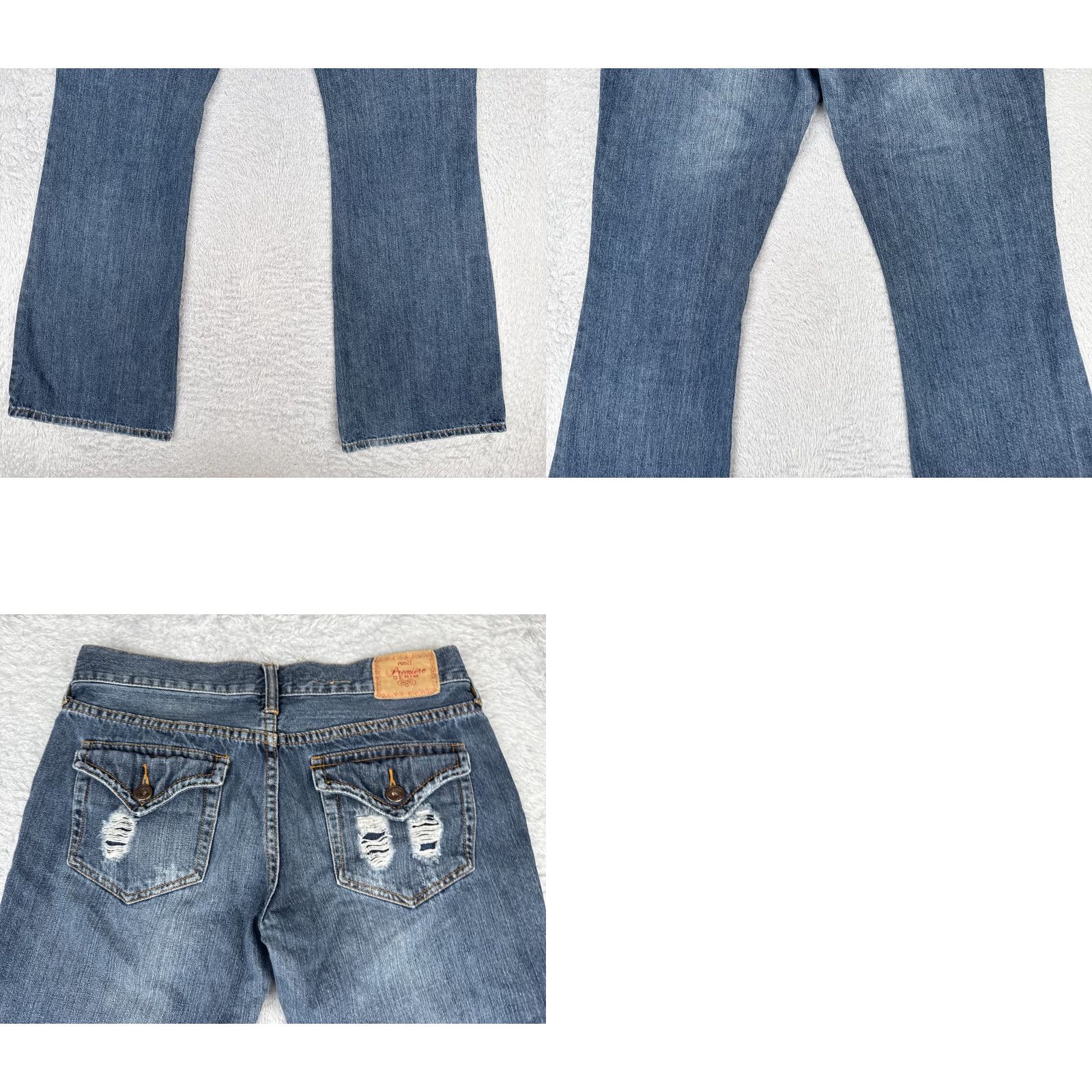 Vintage Rue21 Jeans Junior 9 Blue Denim Bootcut Distressed Premiere Low Cotton 30x31 Jeans Womens Boys Girls Mens Size 30" / US 8 / IT 44 - 10 Thumbnail