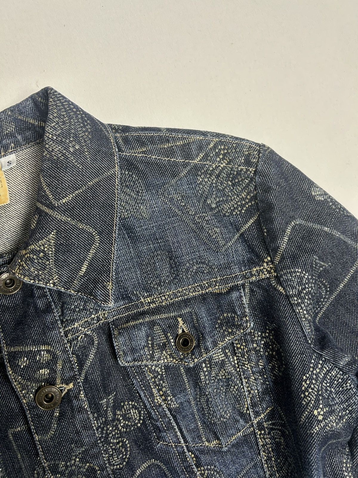 Versace Jeans Couture 00’s Versace Jeans Couture Casino Denim Jacket Size S / US 4 / IT 40 - 8 Thumbnail