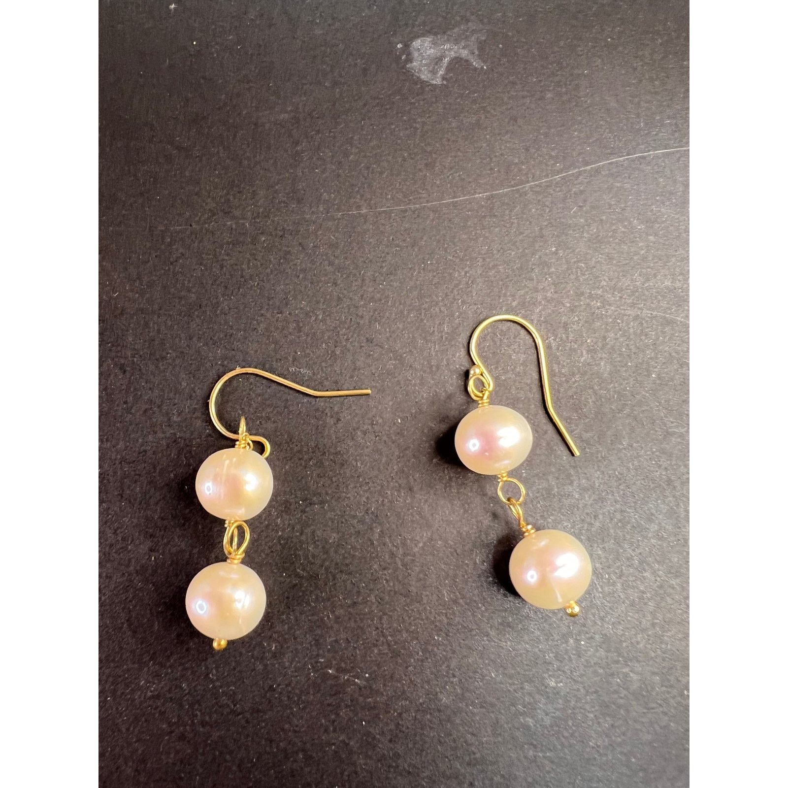 Other Cultured pearl dangle earrings in YG over sterling silver Size ONE SIZE - 3 Thumbnail