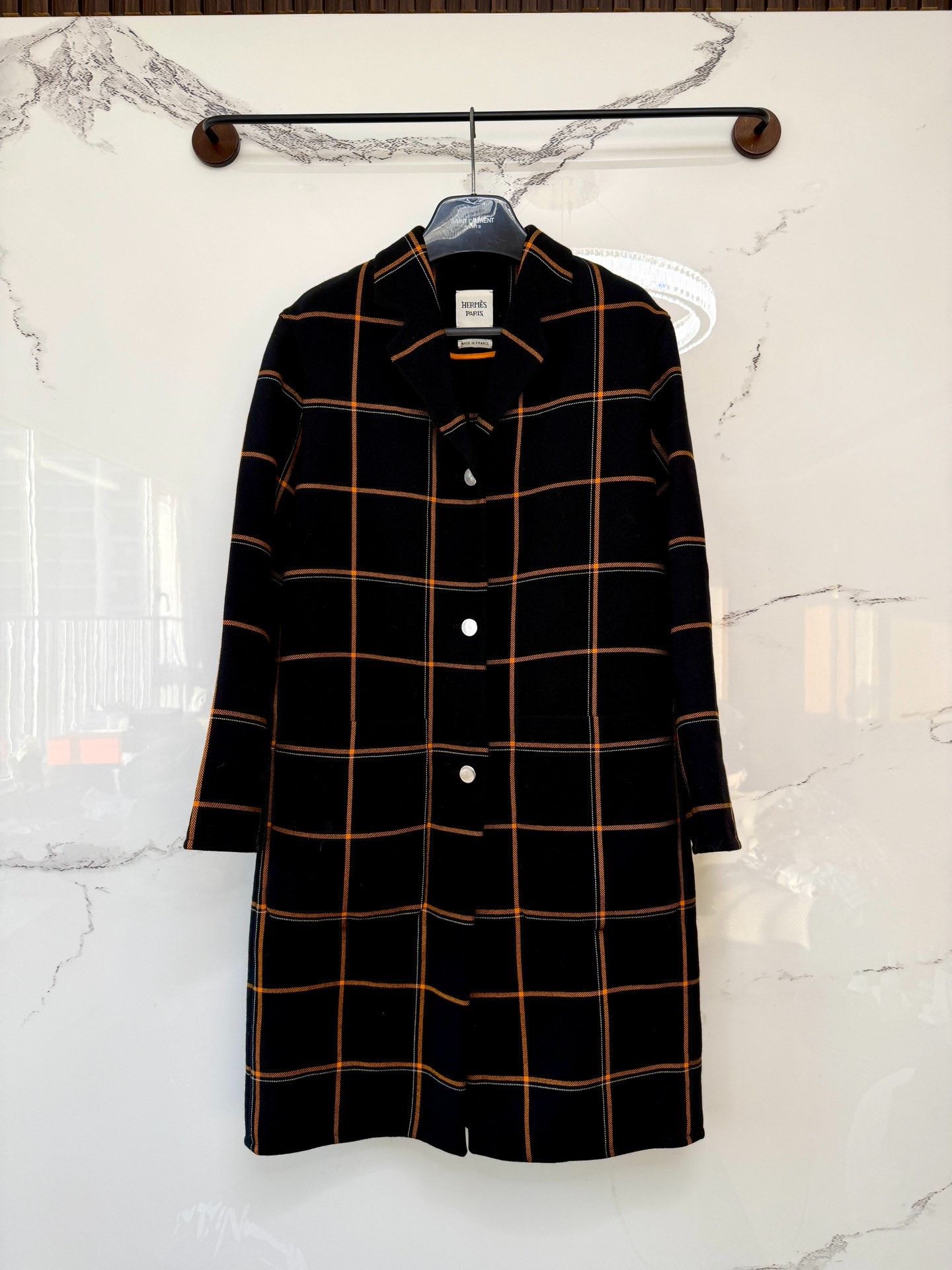 Hermes hermes checker pattern coat in near new condition Size XS / US 0-2 / IT 36-38 - 1 Thumbnail