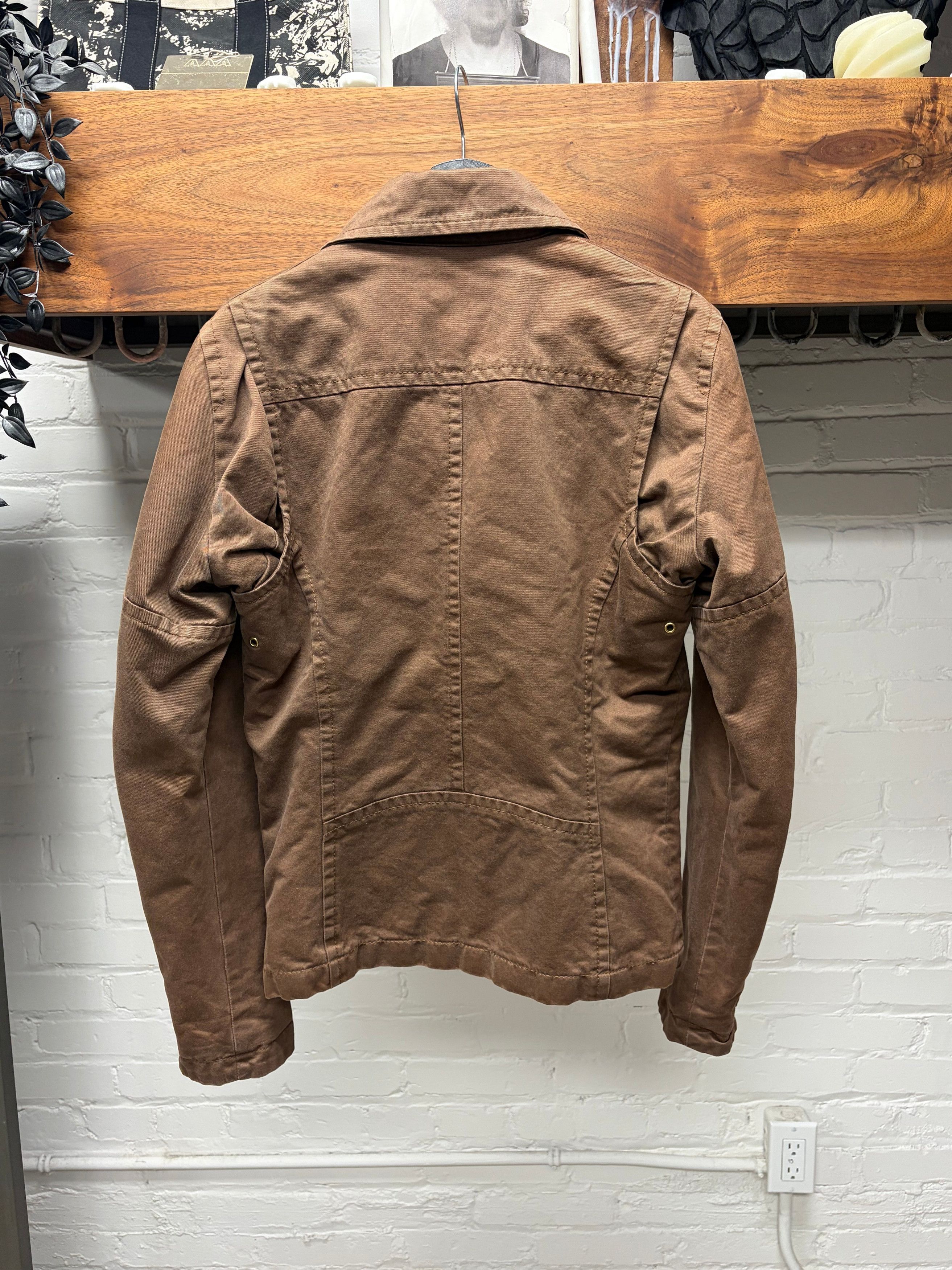 Dsquared2 2000s Dsquared2 Brown Cotton ‘Perfecto Zip’ Biker Jacket Size US M / EU 48-50 / 2 - 4 Thumbnail