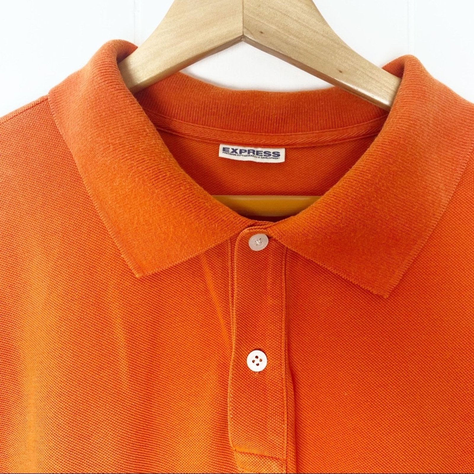 Express Express Pumpkin Pique Polo Shirt Men’s Size Large Size US L / EU 52-54 / 3 - 3 Thumbnail