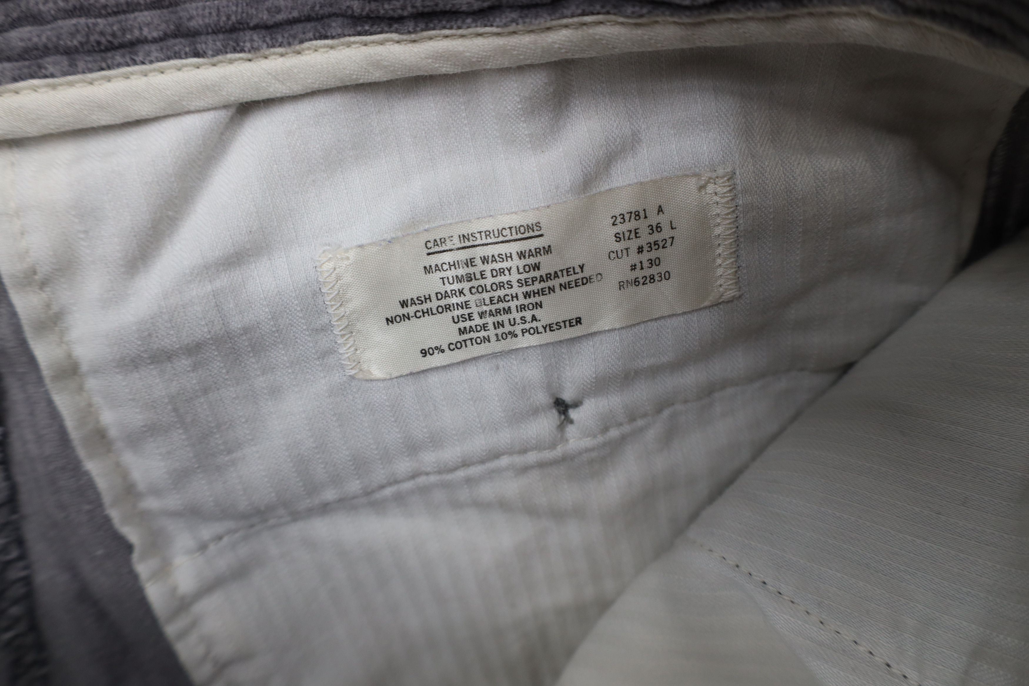 Lands' End × Vintage Vintage 70s Lands End Heavy Wide Leg Corduroy Pants Gray USA Size US 38 / EU 54 - 9 Thumbnail