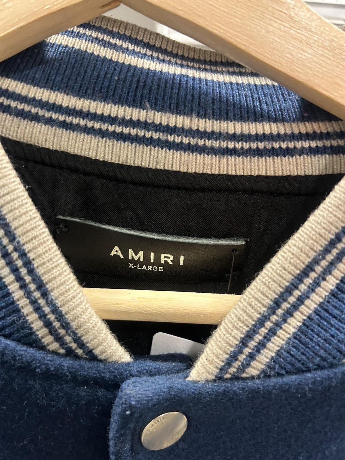 Amiri Navy blue hollywood exclusive amiri lettermen jacket Size US XL / EU 56 / 4 - 3 Thumbnail