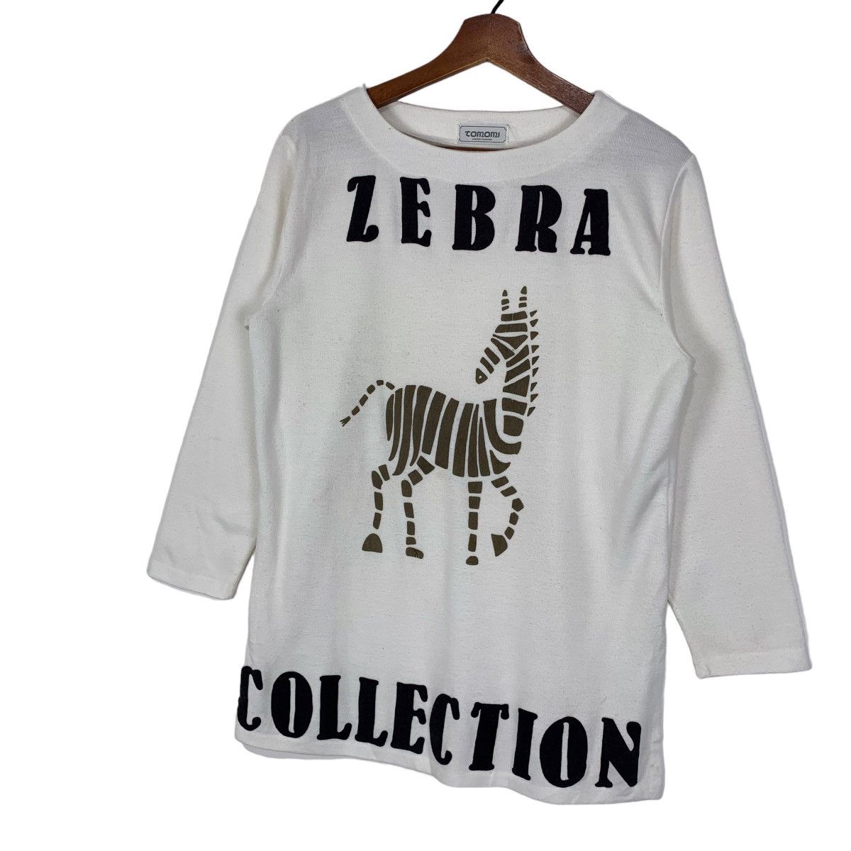 Japanese Brand × Vintage Vintage Tomomi Zebra Collection Sweatshirt Big Logo Size M / US 6-8 / IT 42-44 - 3 Thumbnail