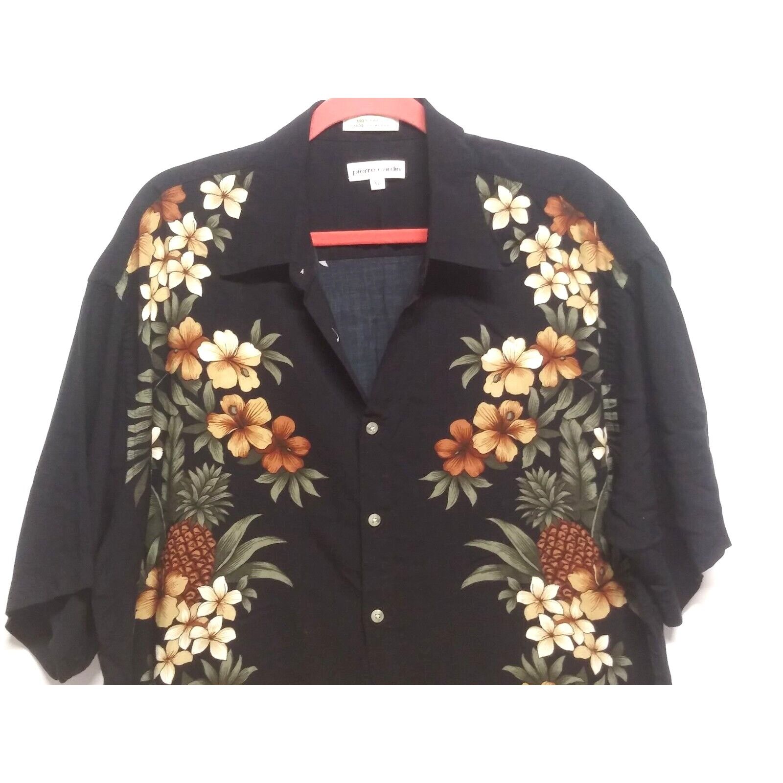 Pierre Cardin VTG Pierre Cardin Hawaiian Camp Shirt Pineapple Floral Print Size US XL / EU 56 / 4 - 4 Thumbnail