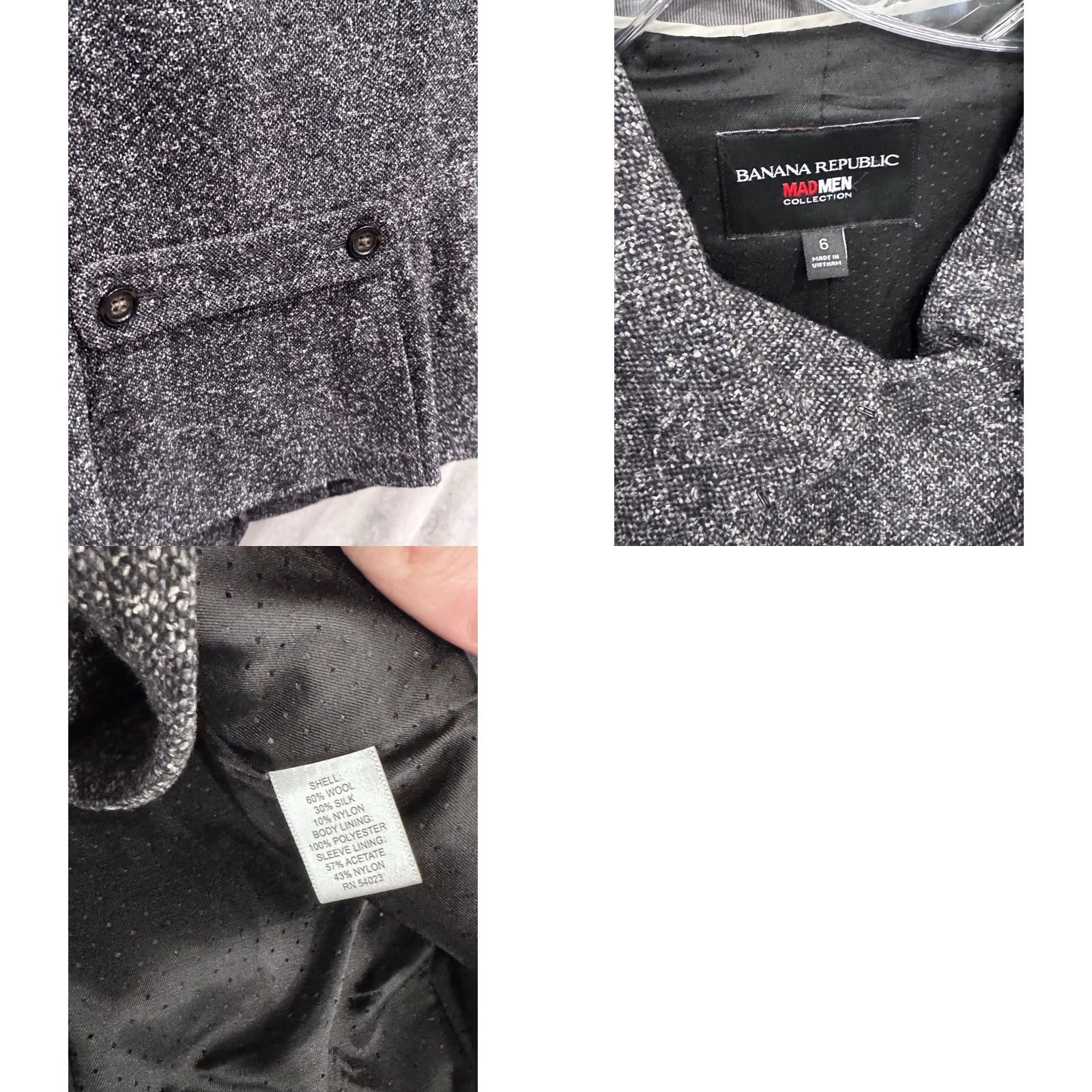 Banana Republic WOMENS Banana Republic Mad Men Collection Jacket Sz 6 Petite Shirt Womens Banana Republic Mad Men Jacket Sz 6 Petite Multicolor Size M / US 6-8 / IT 42-44 - 8 Thumbnail