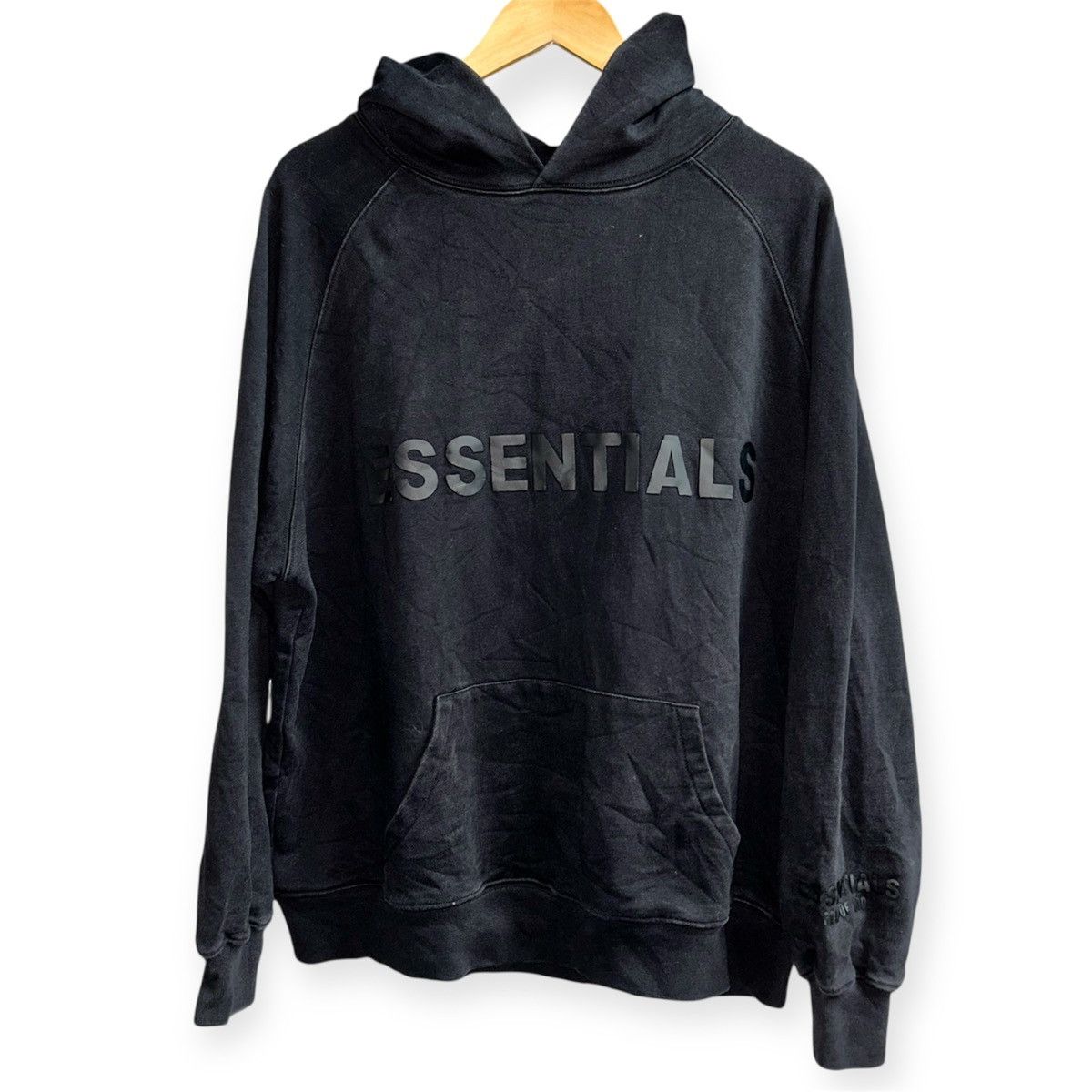 Fear of God Essentials Oversized Big Spell Logo Black Pullover Hoodie Size US M / EU 48-50 / 2 - 1 Thumbnail