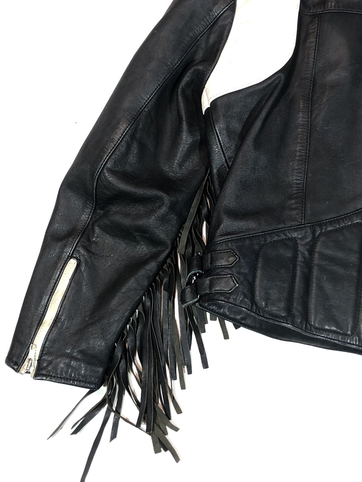 Vintage Echtes Leder Leather Jacket biker Racing Size US XS / EU 42 / 0 - 14 Thumbnail