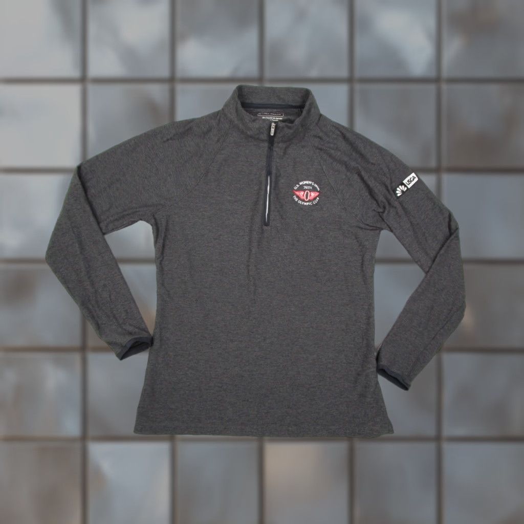 Peter Millar Peter Millar Jacket Medium Gray Perth 1/4 Zip USGA Golf Olympic Club UPF Women Size M / US 6-8 / IT 42-44 - 1 Thumbnail