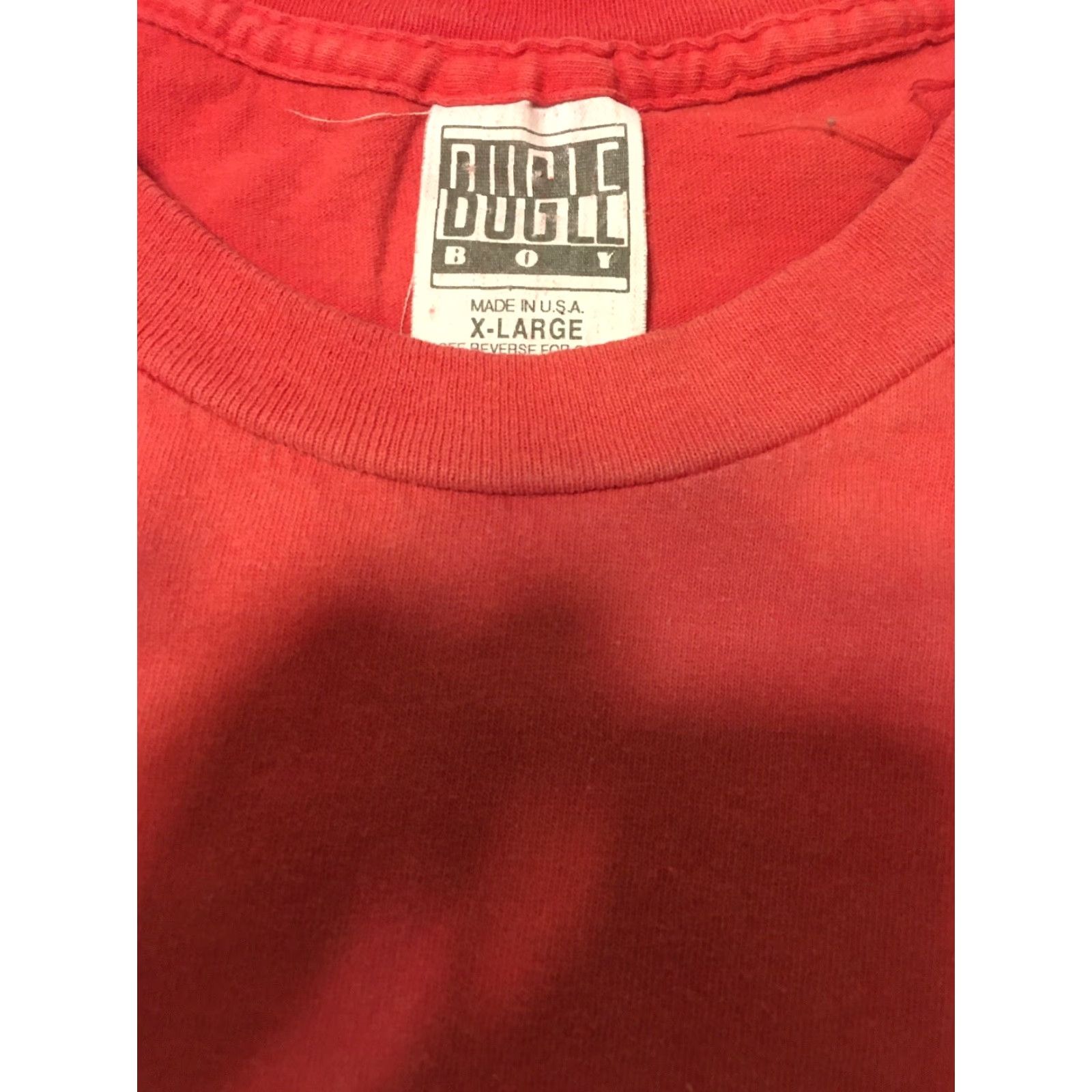 Bugle Boy VINTAGE Bugle Boy Red Single Stitch Shirt Adult XL Faded Mens Size US XL / EU 56 / 4 - 3 Thumbnail