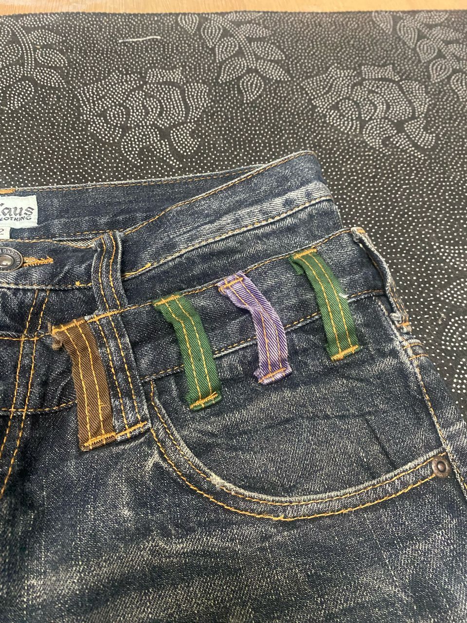 If Six Was Nine 💥 DELETE💥 Vintage Nylaus Double Waist Distressed Denim Size US 32 / EU 48 - 6 Thumbnail