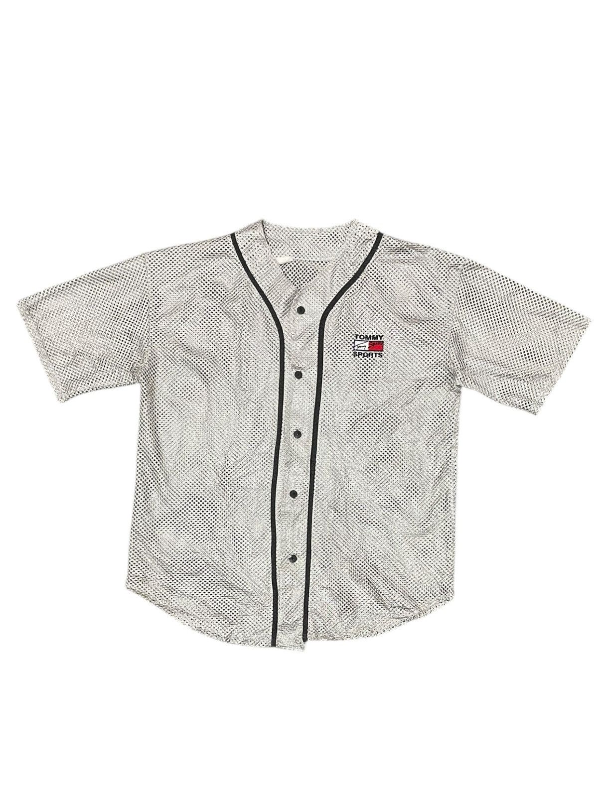 Tommy Hilfiger VTG 90s TOMMY SPORTS MLB DESTROYED MESH JERSEY Size US XL / EU 56 / 4 - 2 Thumbnail