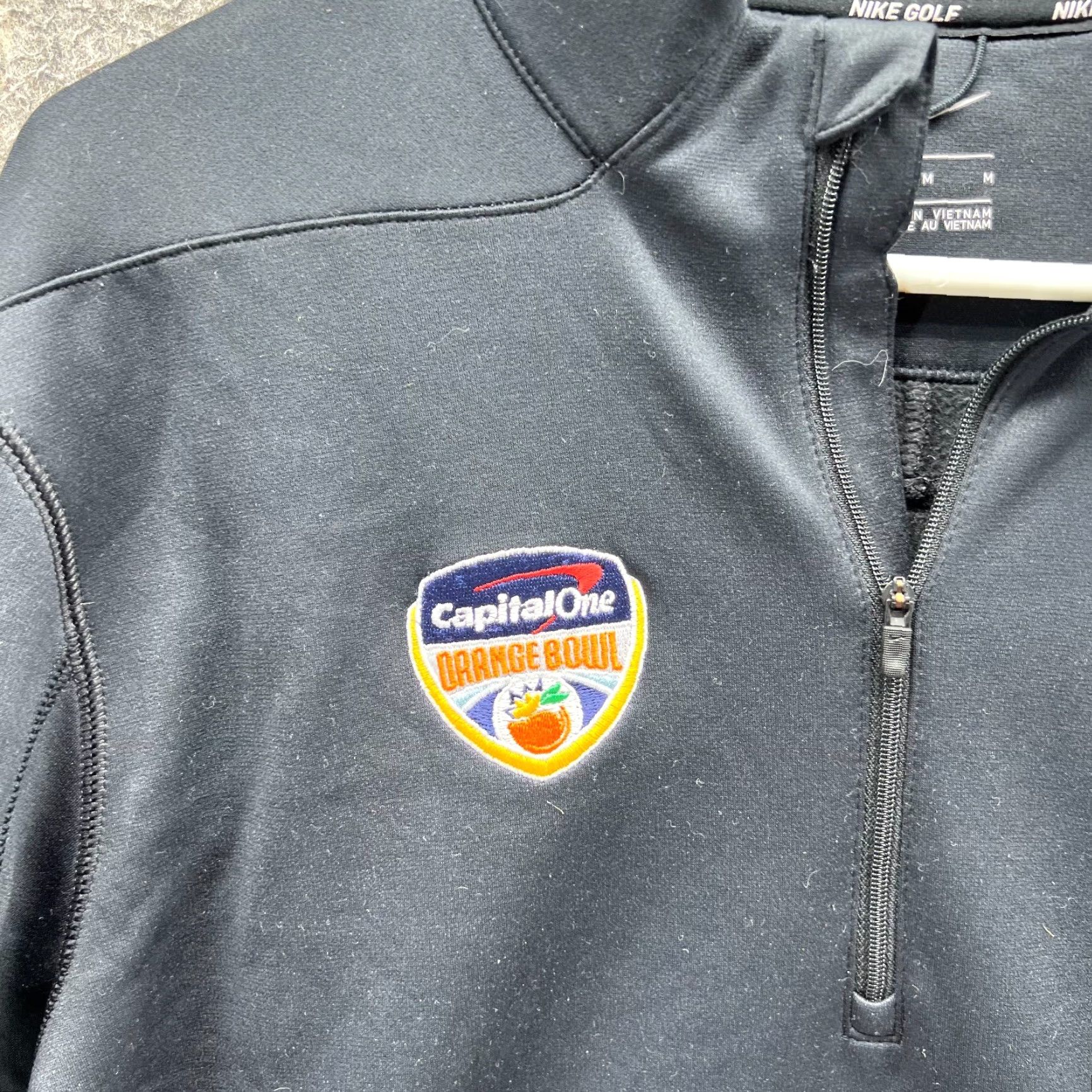 Nike Nike Sweatshirt Mens Medium Black Playoff Semifinal Golf Thermal Fit Orange Bowl Size US M / EU 48-50 / 2 - 2 Thumbnail