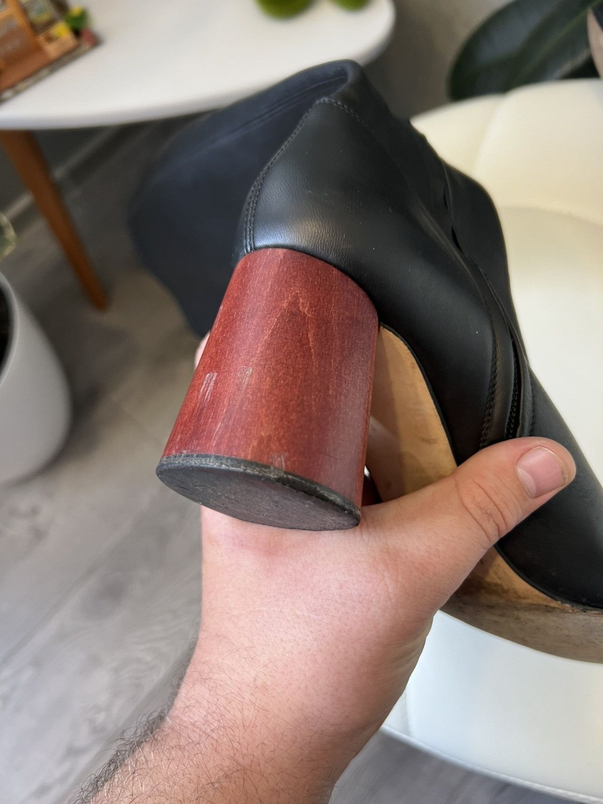 Helmut Lang Helmut Lang Black Leather Knee-High Boots Block Heel Size 39 Size US 9 / IT 39 - 10 Thumbnail
