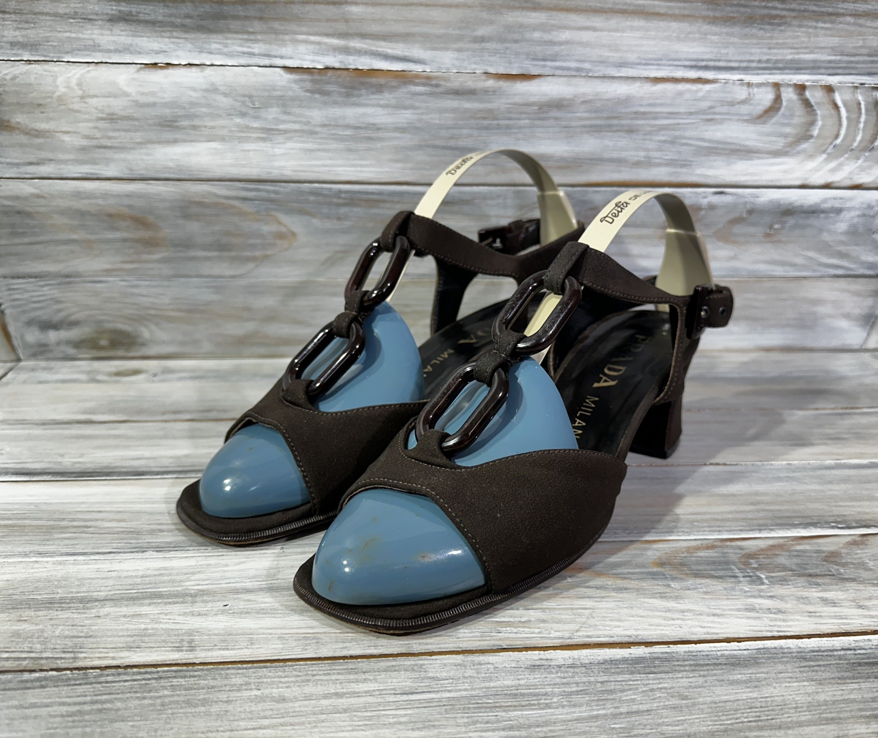 Prada PRADA Milano Made In Italy Heels Sandals Brown LuxuryBrand Size US 8.5 / IT 38.5 - 4 Thumbnail