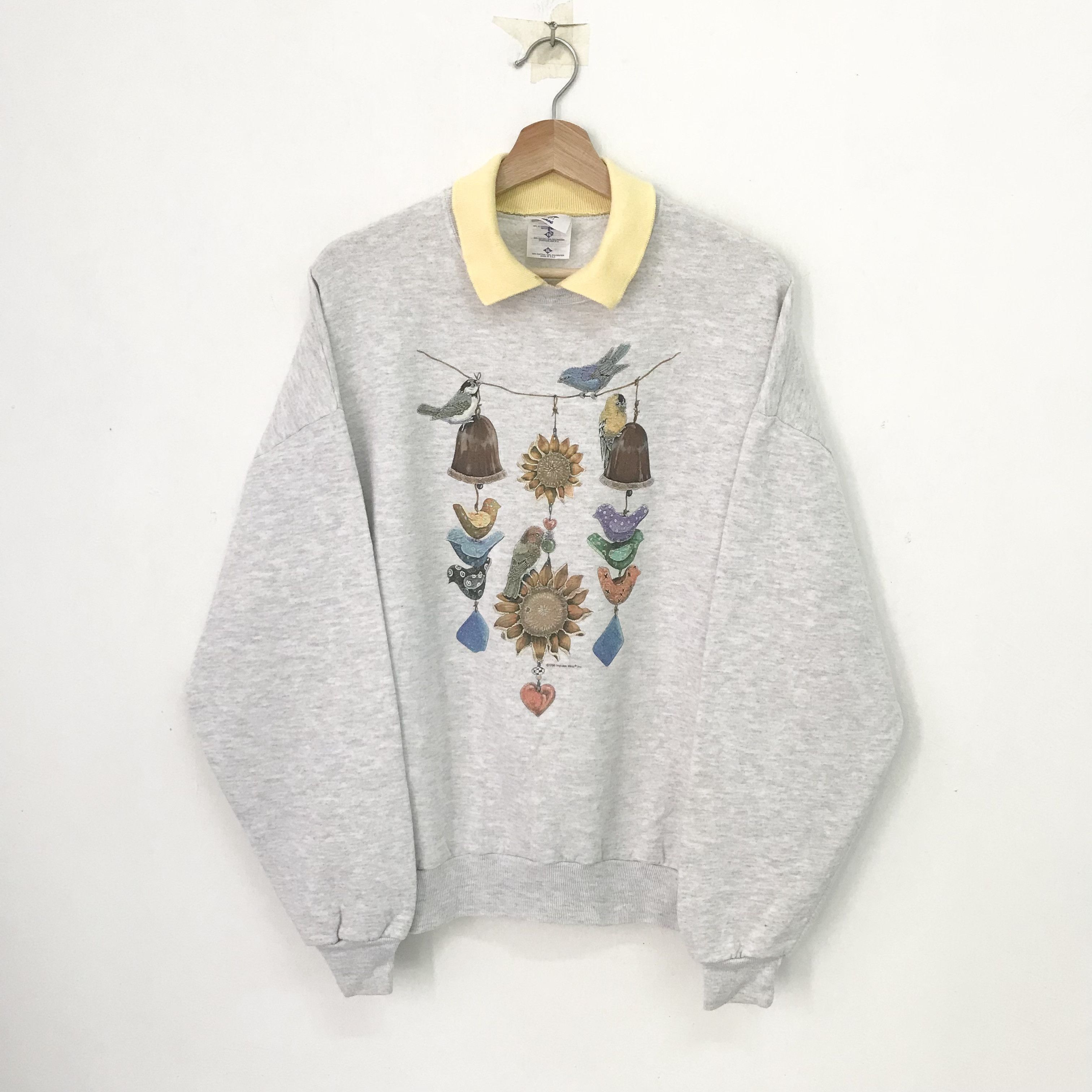 Vintage Vintage Cardinal Bird Graphic Gray Sweatshirt - 624 Size US L / EU 52-54 / 3 - 1 Thumbnail