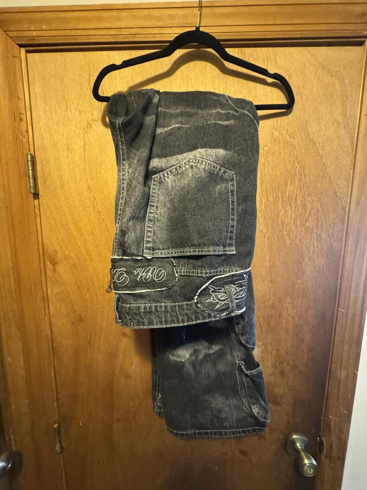 Ev Bravado × Who Decides War Who Decides War by MRDR BRVDO Black Thorned Pocket Jeans Size US 38 / EU 54 - 11 Thumbnail