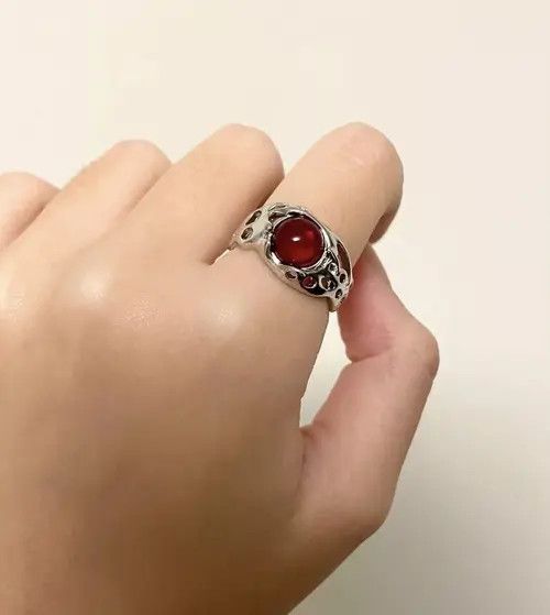Handmade × Jewelry Electro Ring Crystal Stone Silver Abstract Star Pop Fantasy Size ONE SIZE - 1 Thumbnail