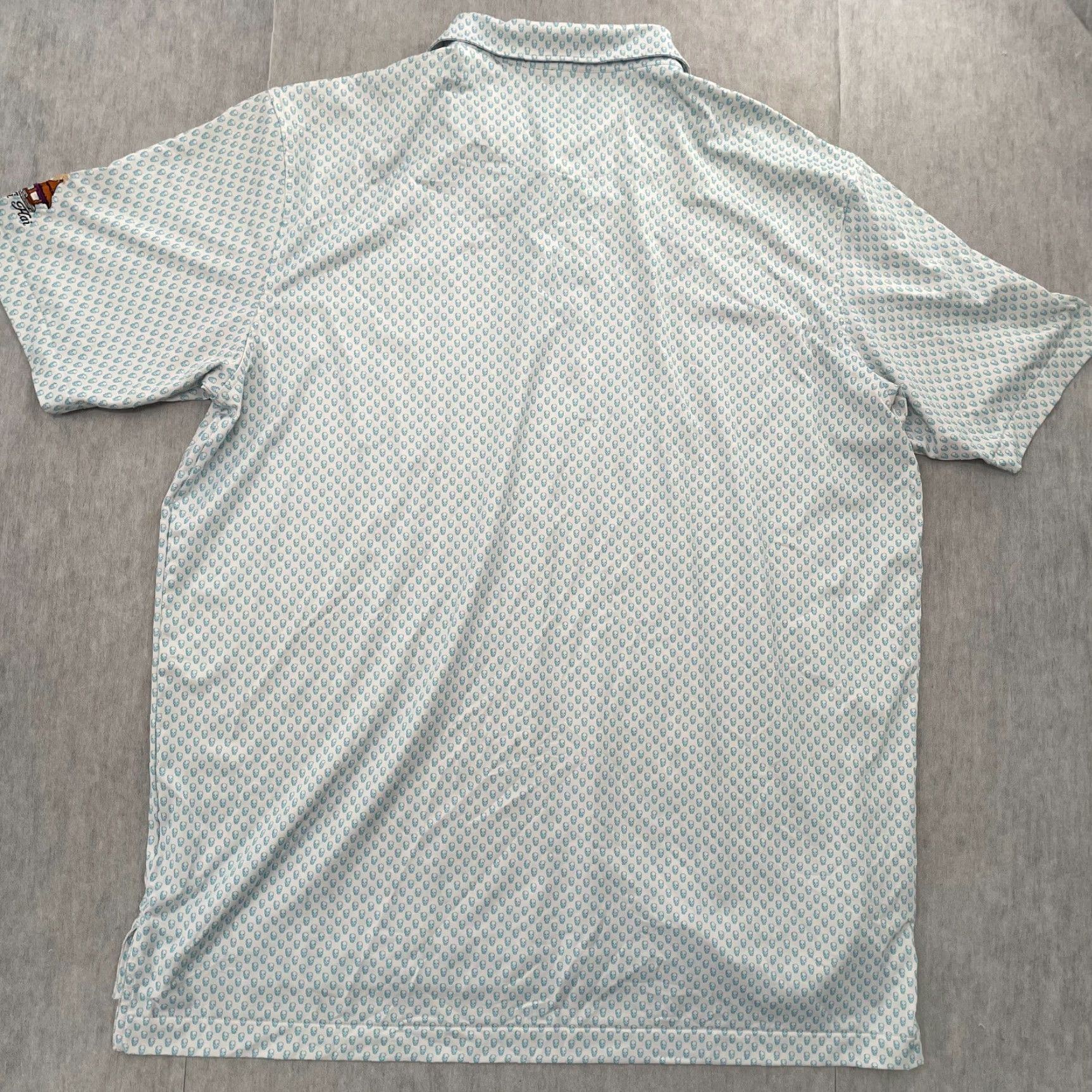 Peter Millar Peter Millar Shirt Adult XL White Polo All Over Print Skulls Bali Hai Resort Men Size US XL / EU 56 / 4 - 3 Thumbnail