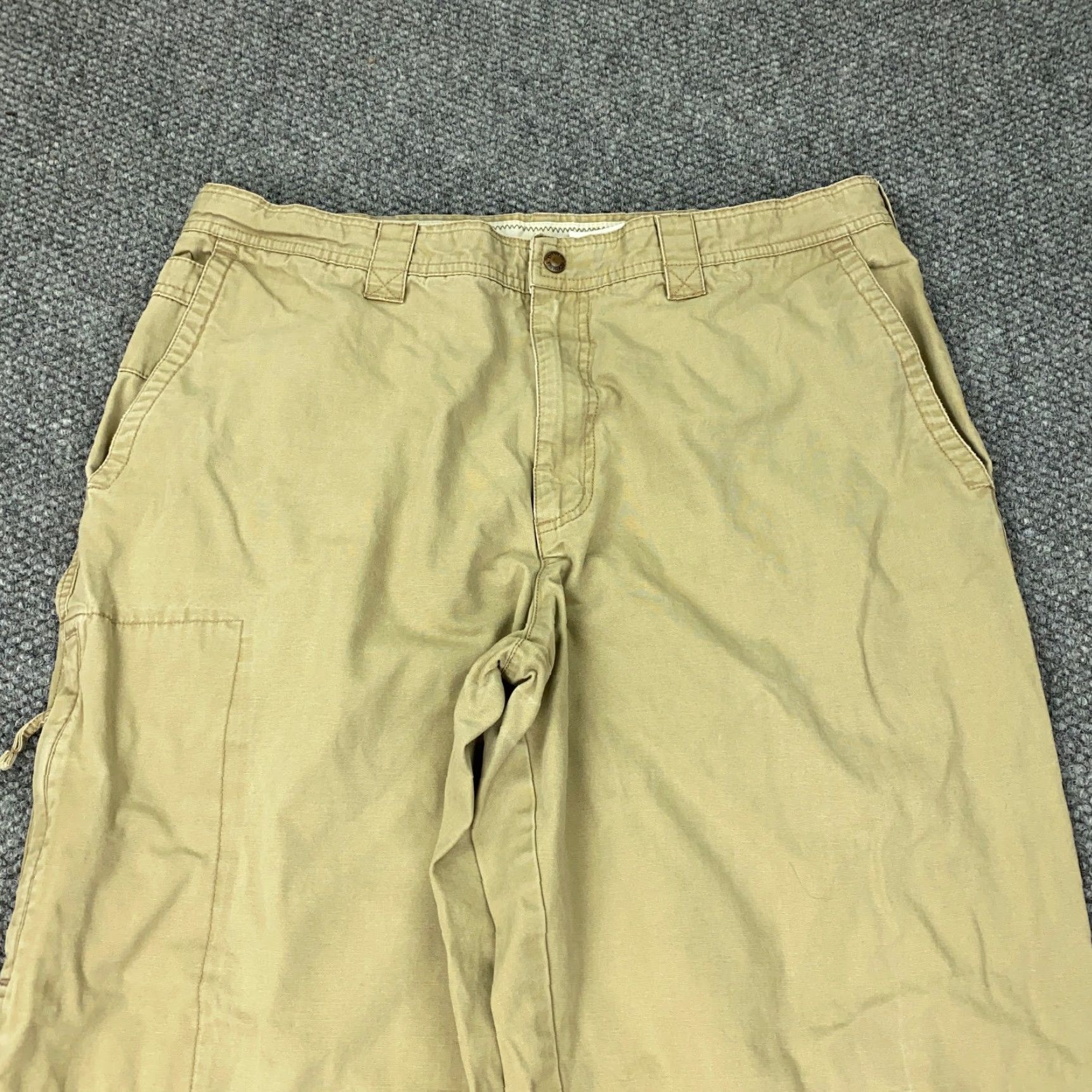 Vintage VINTAGE Columbia Cargo Pants Mens 38 Khaki Beige 32" Inseam Relaxed Fit Canvas Workwear Straight Men's Pants Size US 38 / EU 54 - 2 Thumbnail