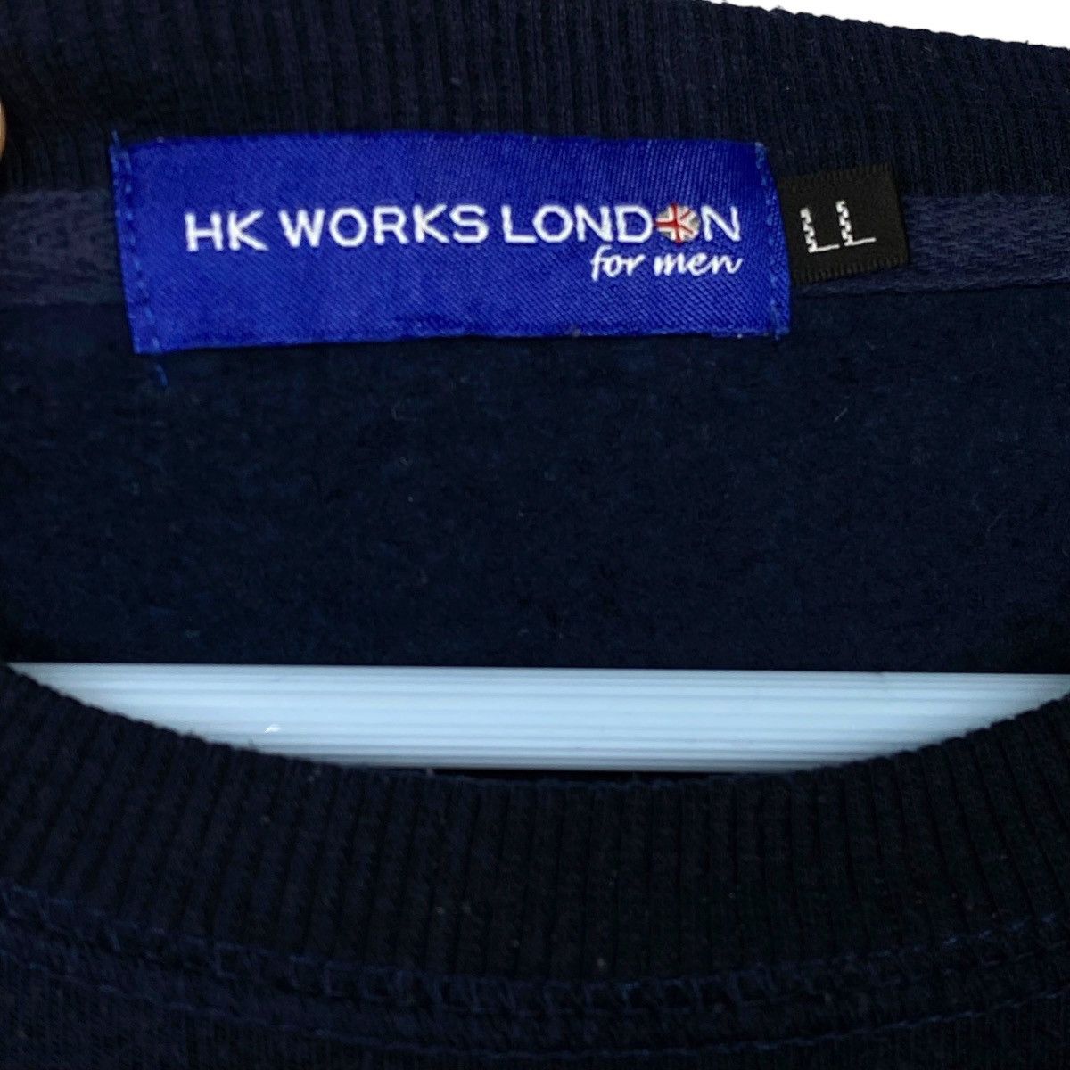 Vintage Vintage HK Works London Navy Full Print Crewneck Sweatshirt Size US XL / EU 56 / 4 - 5 Thumbnail