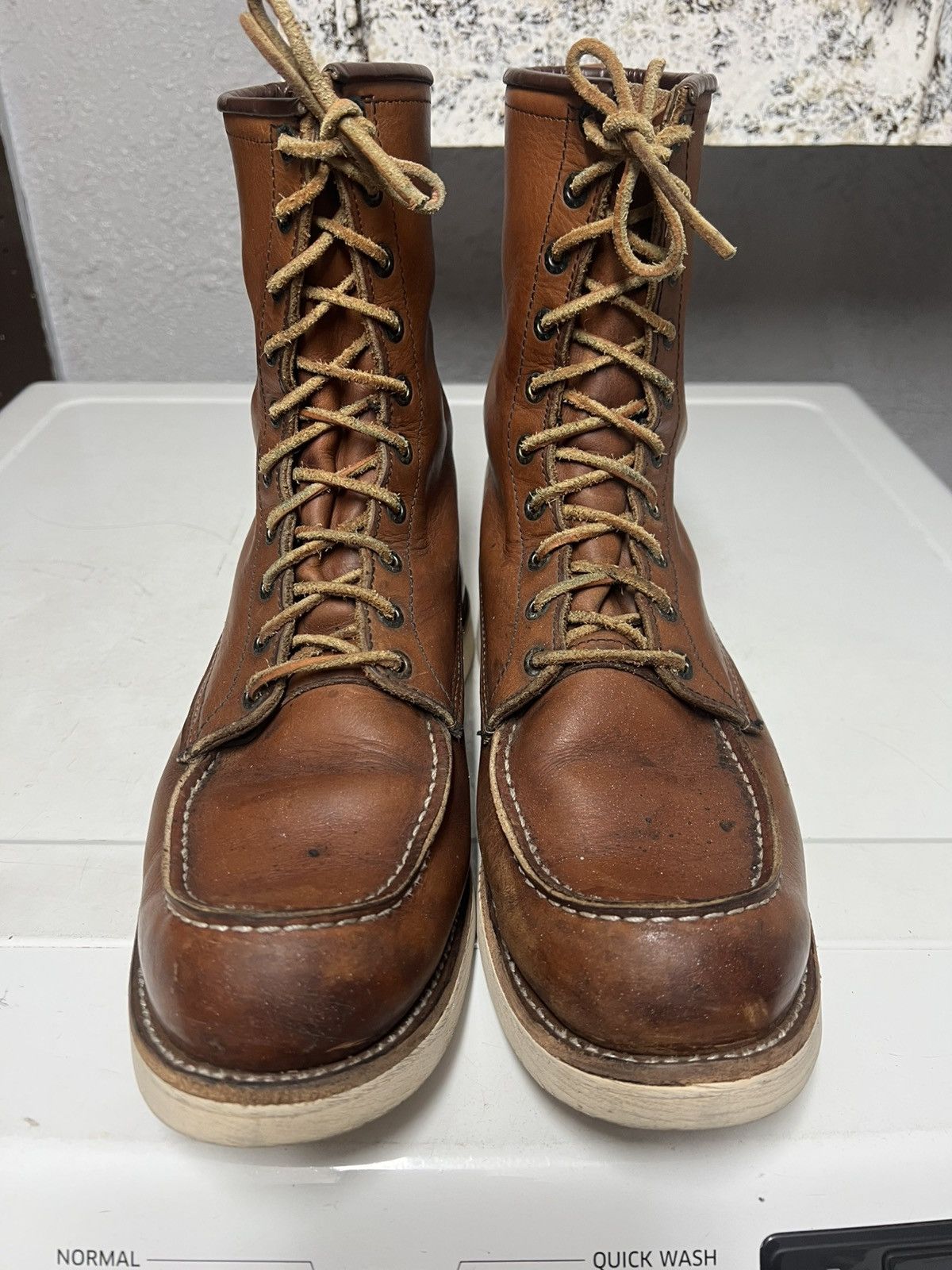 Red Wing Vtg Redwing 877 Moc Toe Boots 2008 !! Black Eyelets 11D Size US 11 / EU 44 - 5 Thumbnail